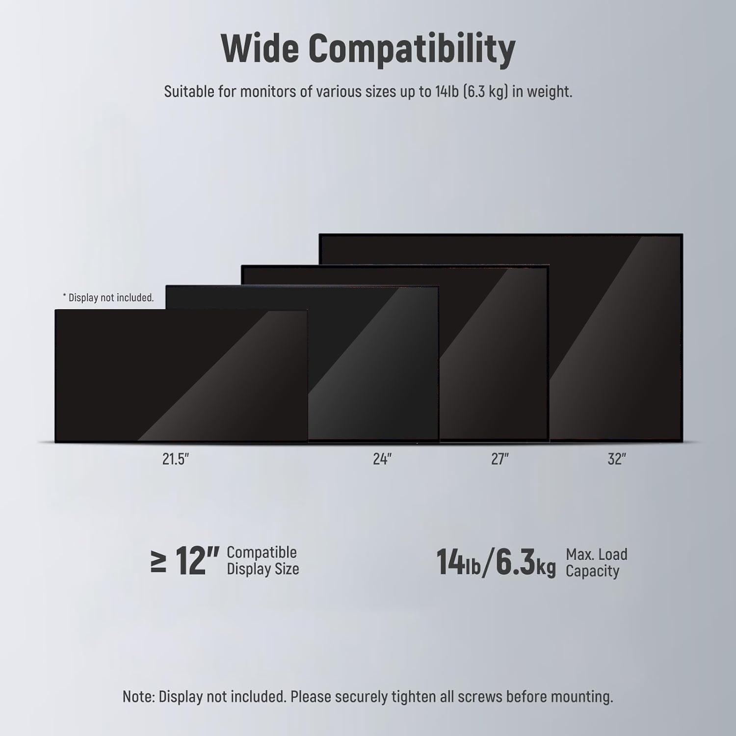 Wide Compatibility of the NEEWER MA001/MA003 Monitor Mount Adapter with VESA Mount
