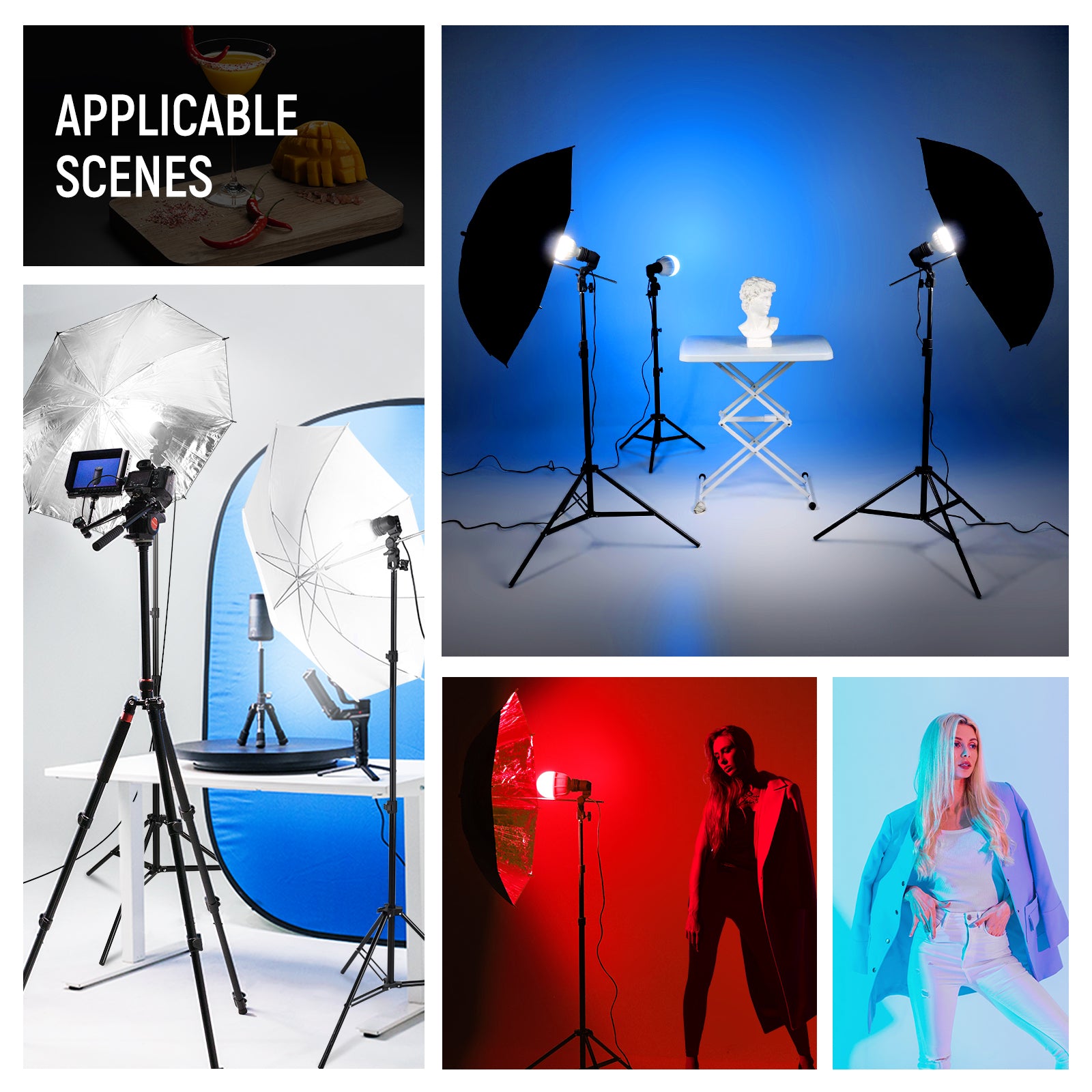 Applicable scenes of the NEEWER NK501 400W Photography Lighting Kit