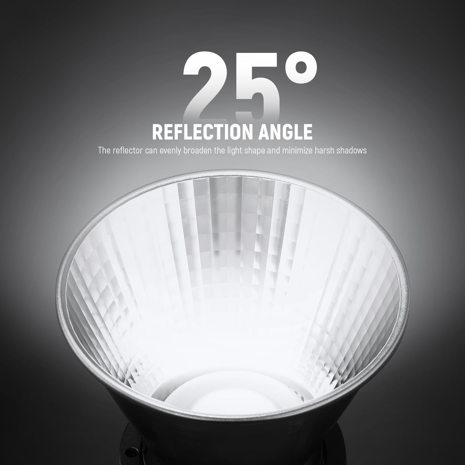 standard reflector with a 25° reflection angle