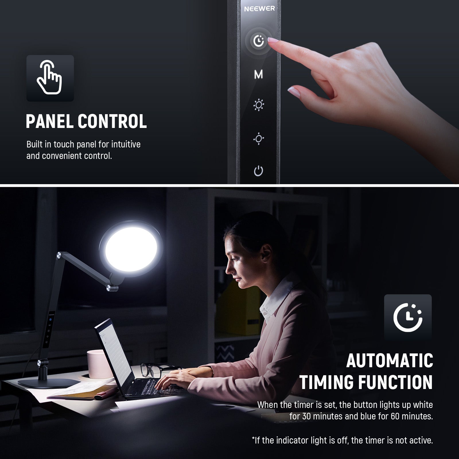 NEEWER BASICS R19 Round Fill Light built-in touch panel