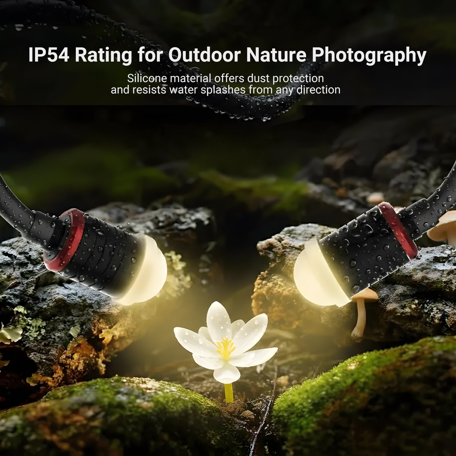 The NEEWER ML01 Soft Light Macro Photography Light provides lighting for photographing a single flower.