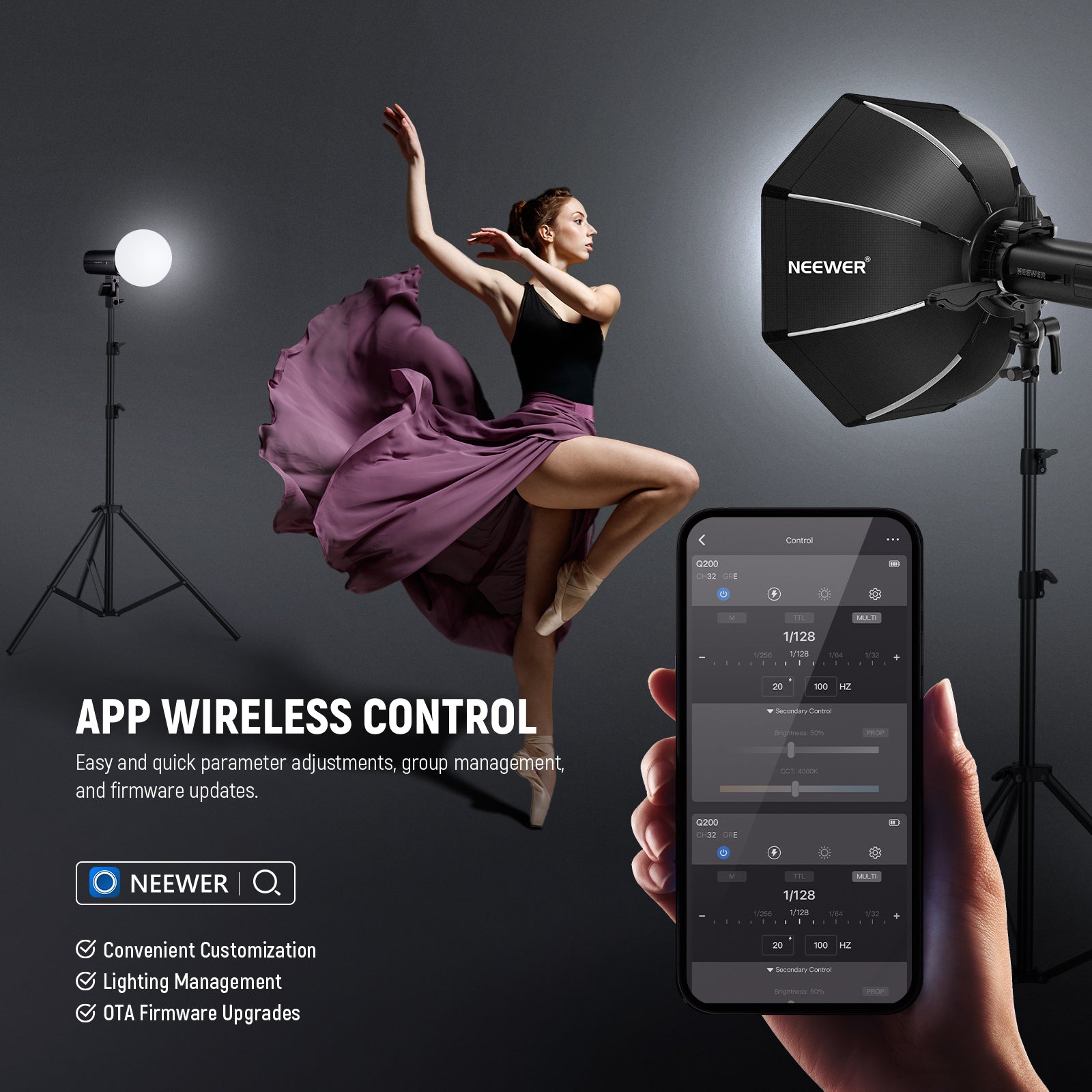 NEEWER Q200 Outdoor Strobe Flash with APP control