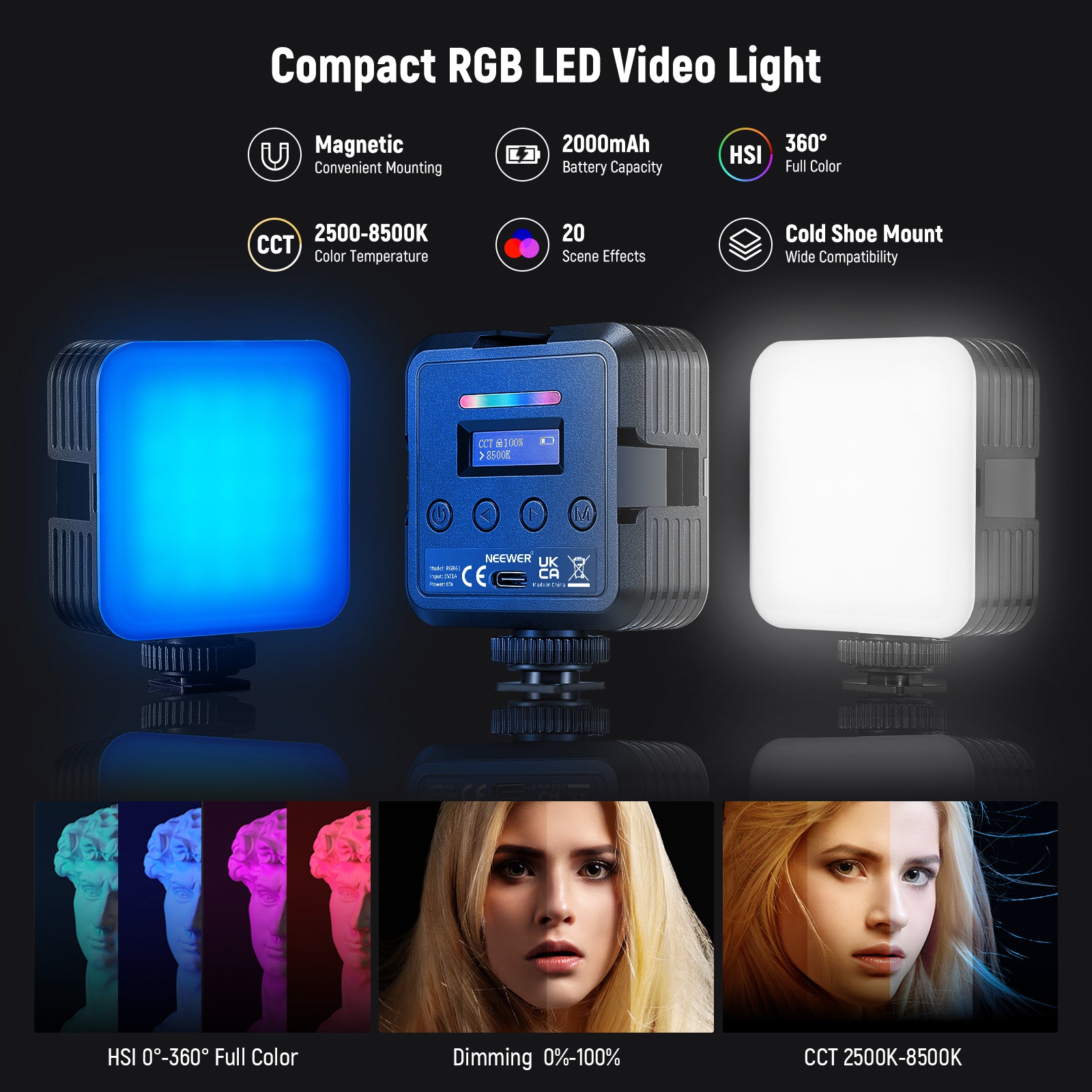 Compact RGB LED Video Light