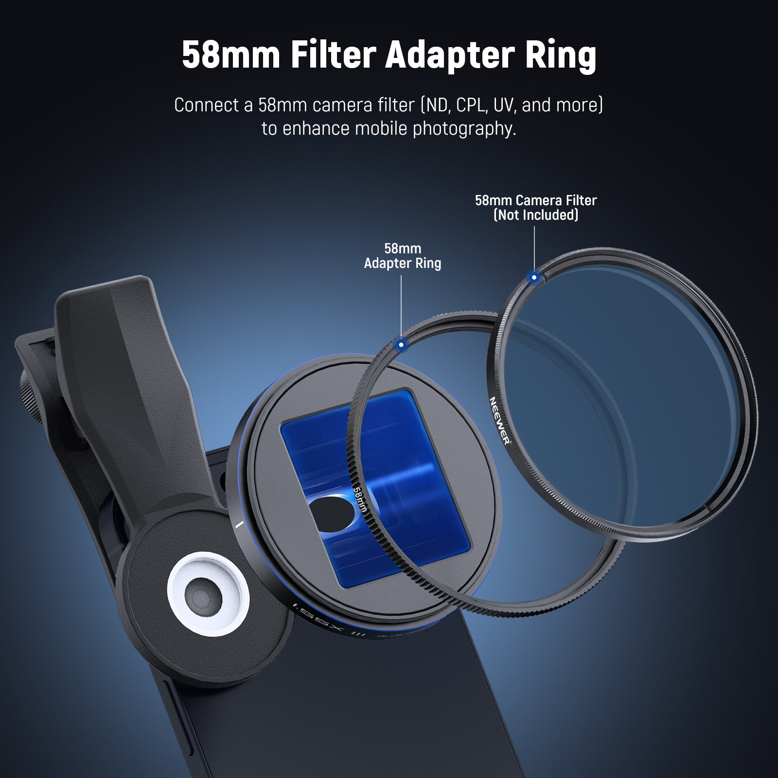 58mm Filter Adapter Ring