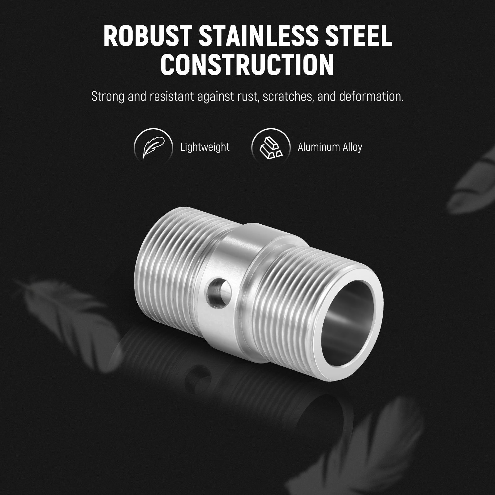 NEEWER SR013 Stainless Steel Rod Connector is durable.