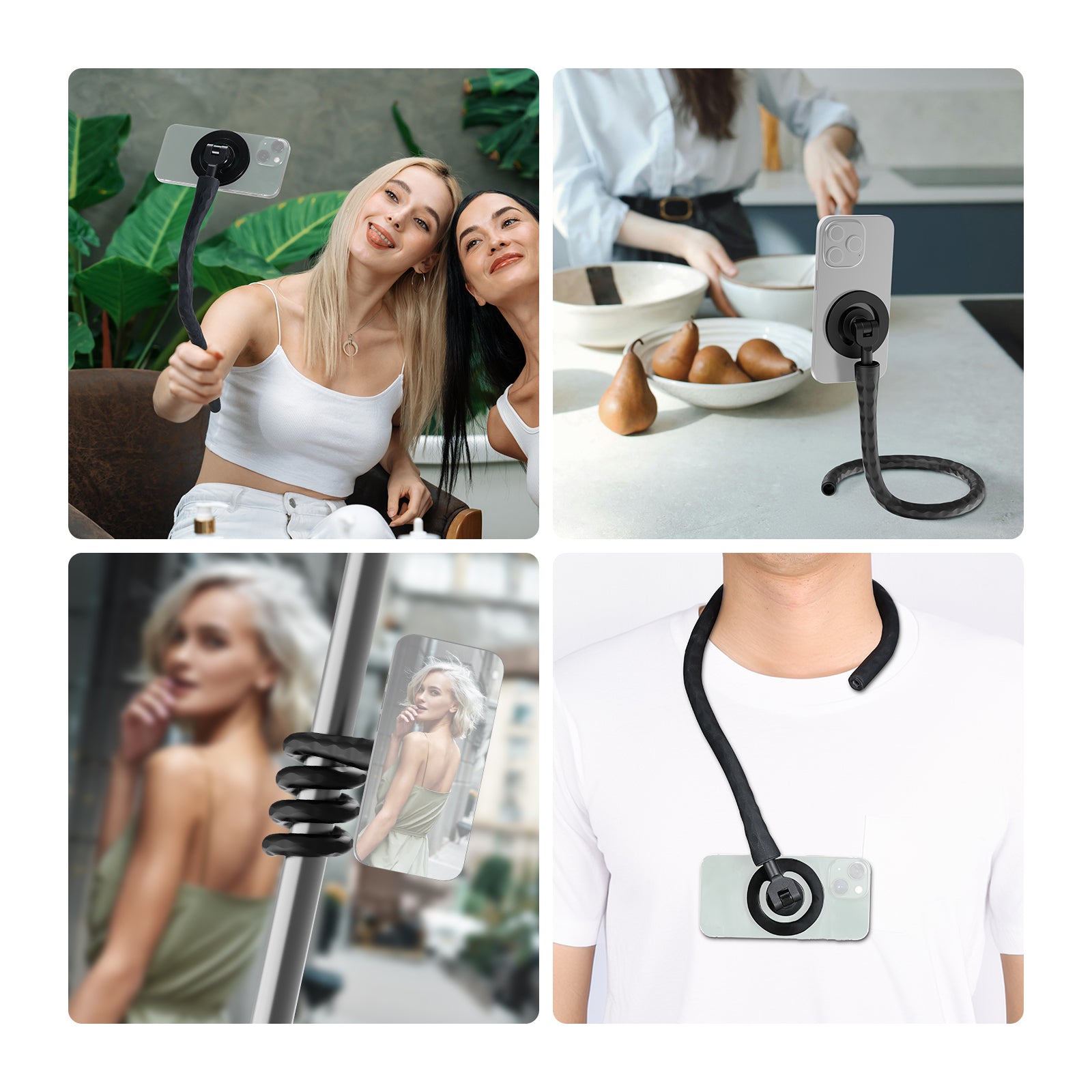 Scenarios for NEEWER GP-19 Flexible Phone Holder