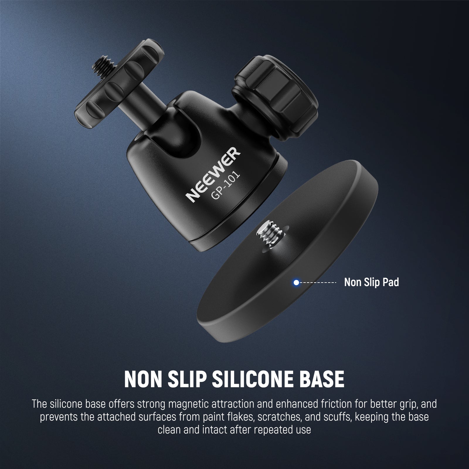 The silicone base offers strong magnetic attraction and enhanced friction for better grip