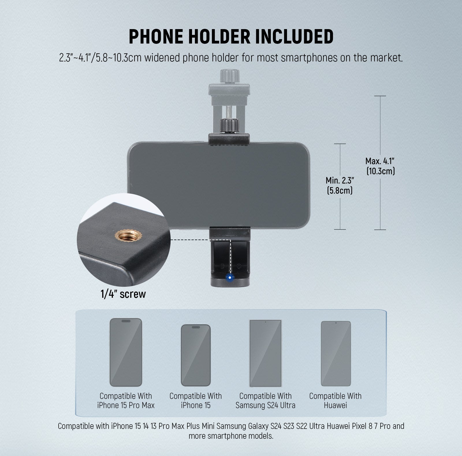 Phone holder included