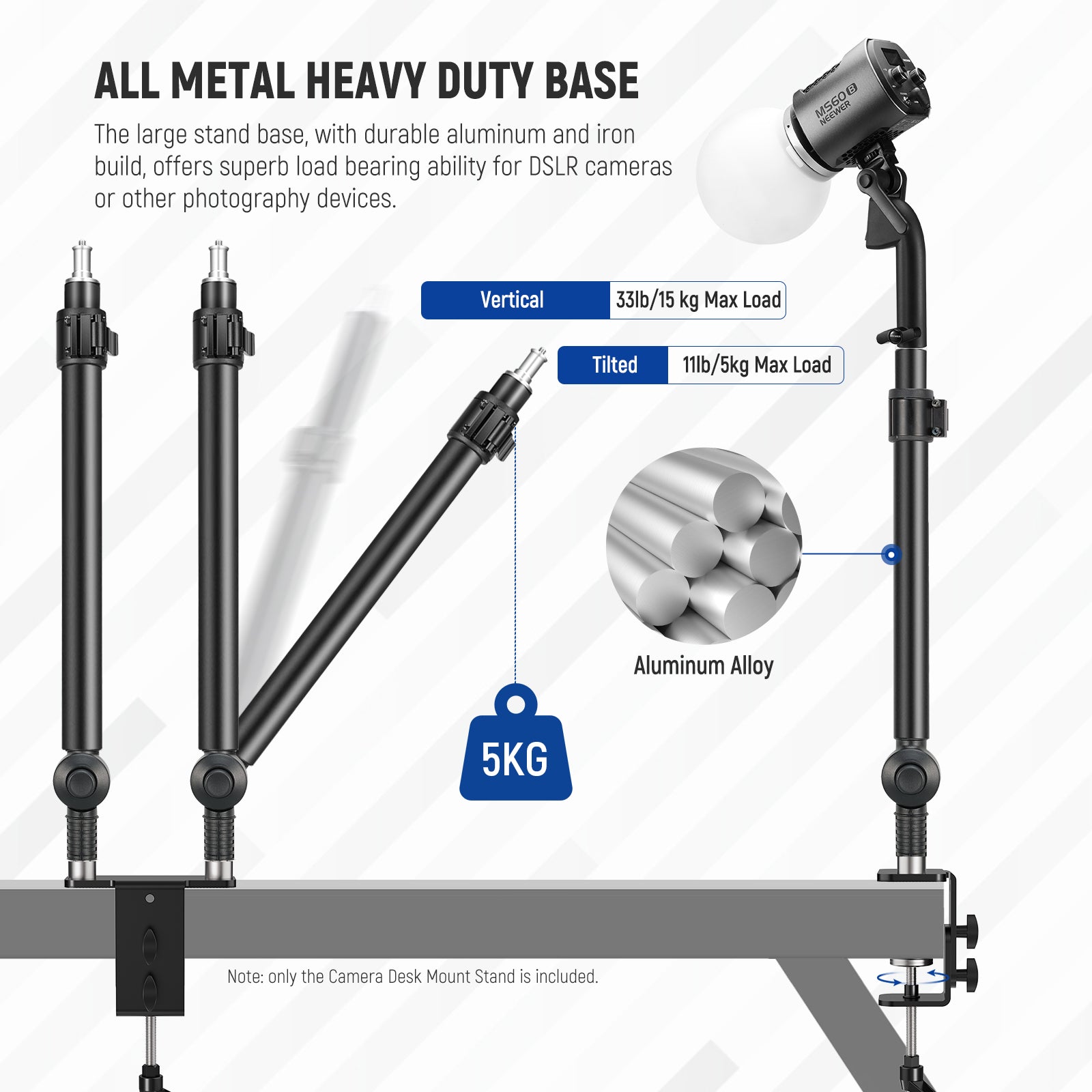 All metal heavy duty base