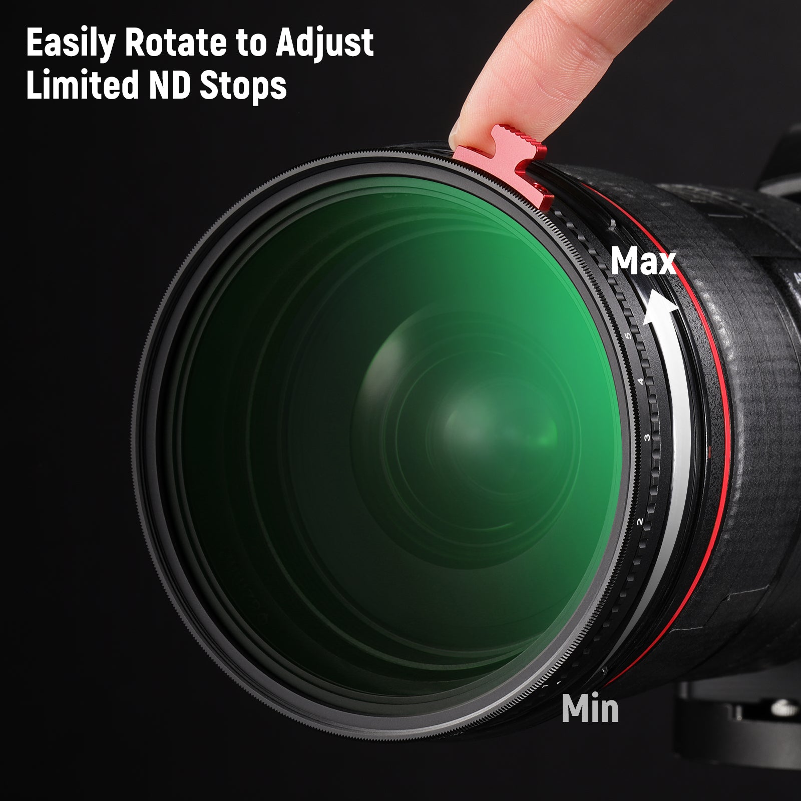 Easily rotate to adjust limited ND stops