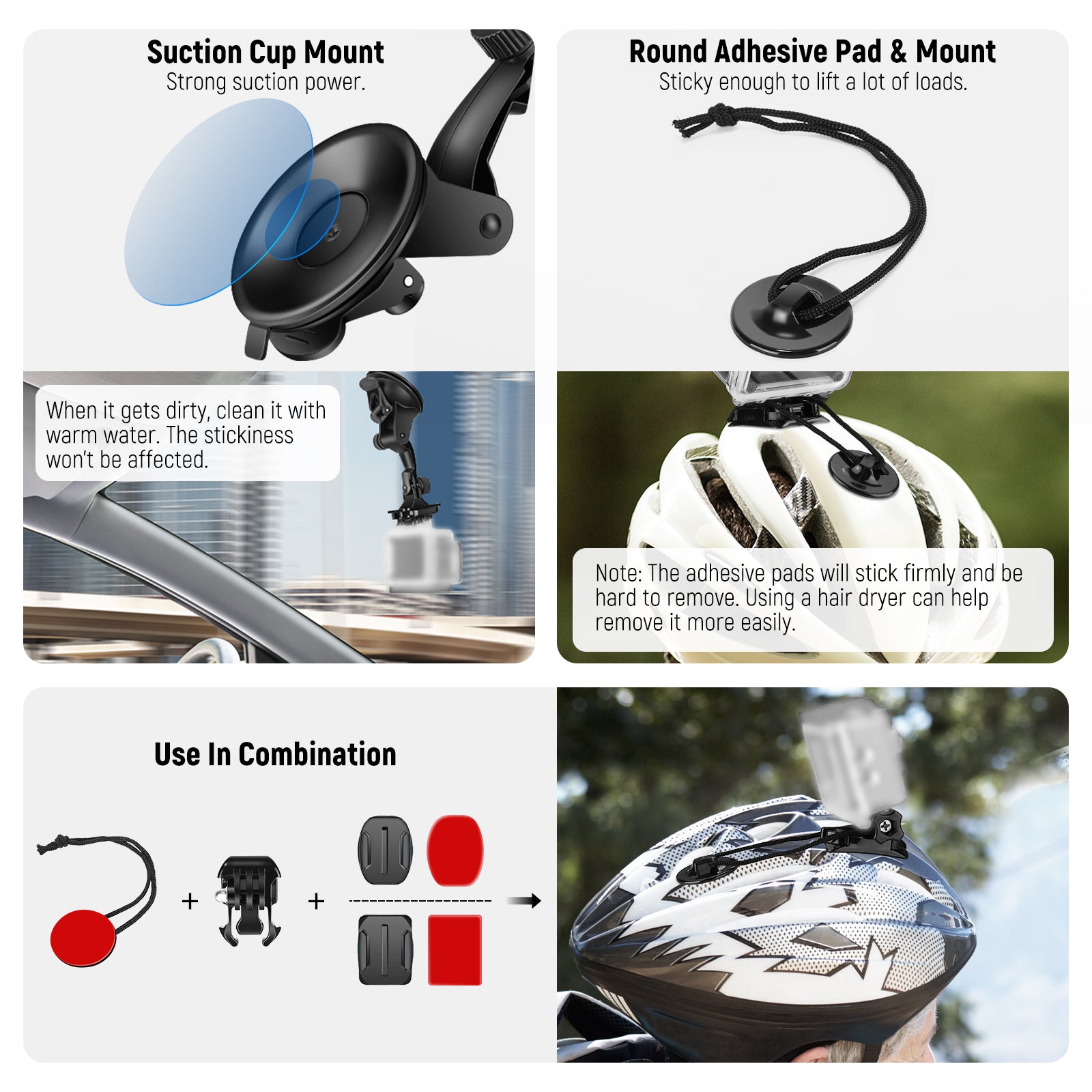 Round Adhesive Pad with Mount