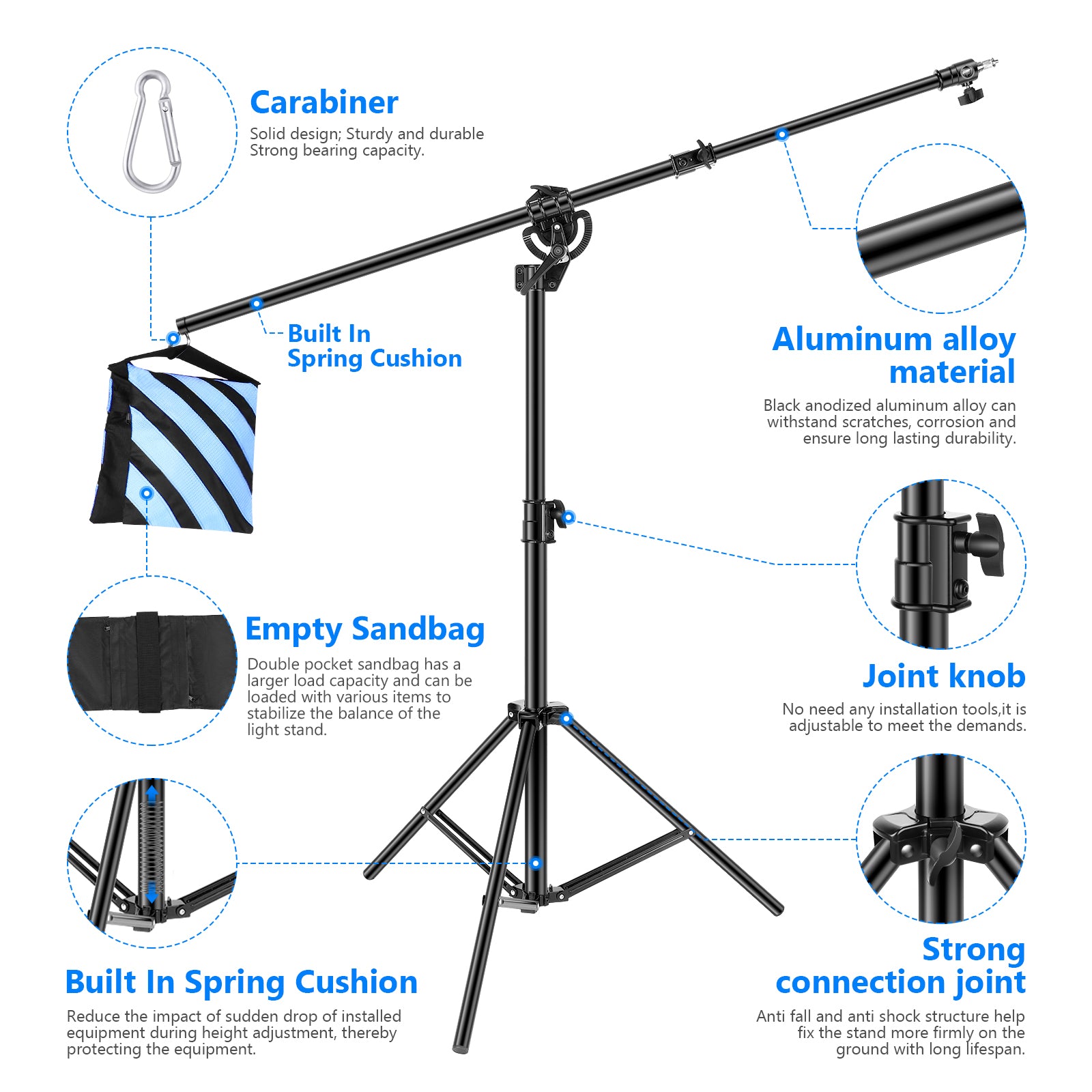 Product detail of the NEEWER ST-CB 297cm Outdoor Light Stand