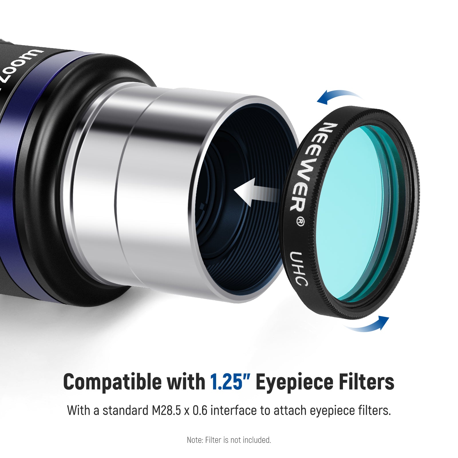 NEEWER LS-T22 is compatible with any astronomic telescope that accepts 1.25" eyepieces