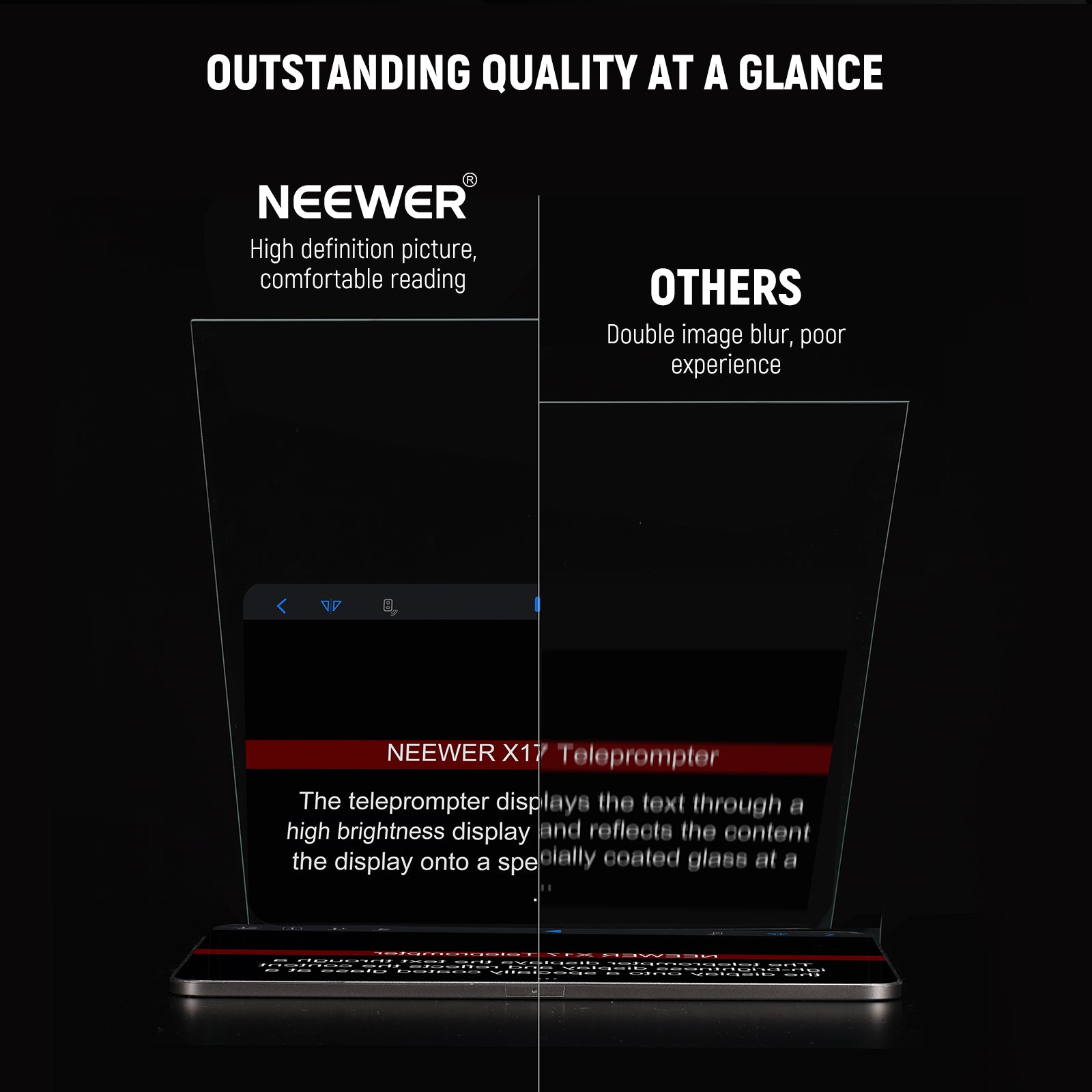 NEEWER NA14/NA17 Beam Splitter for Teleprompter VS. Others
