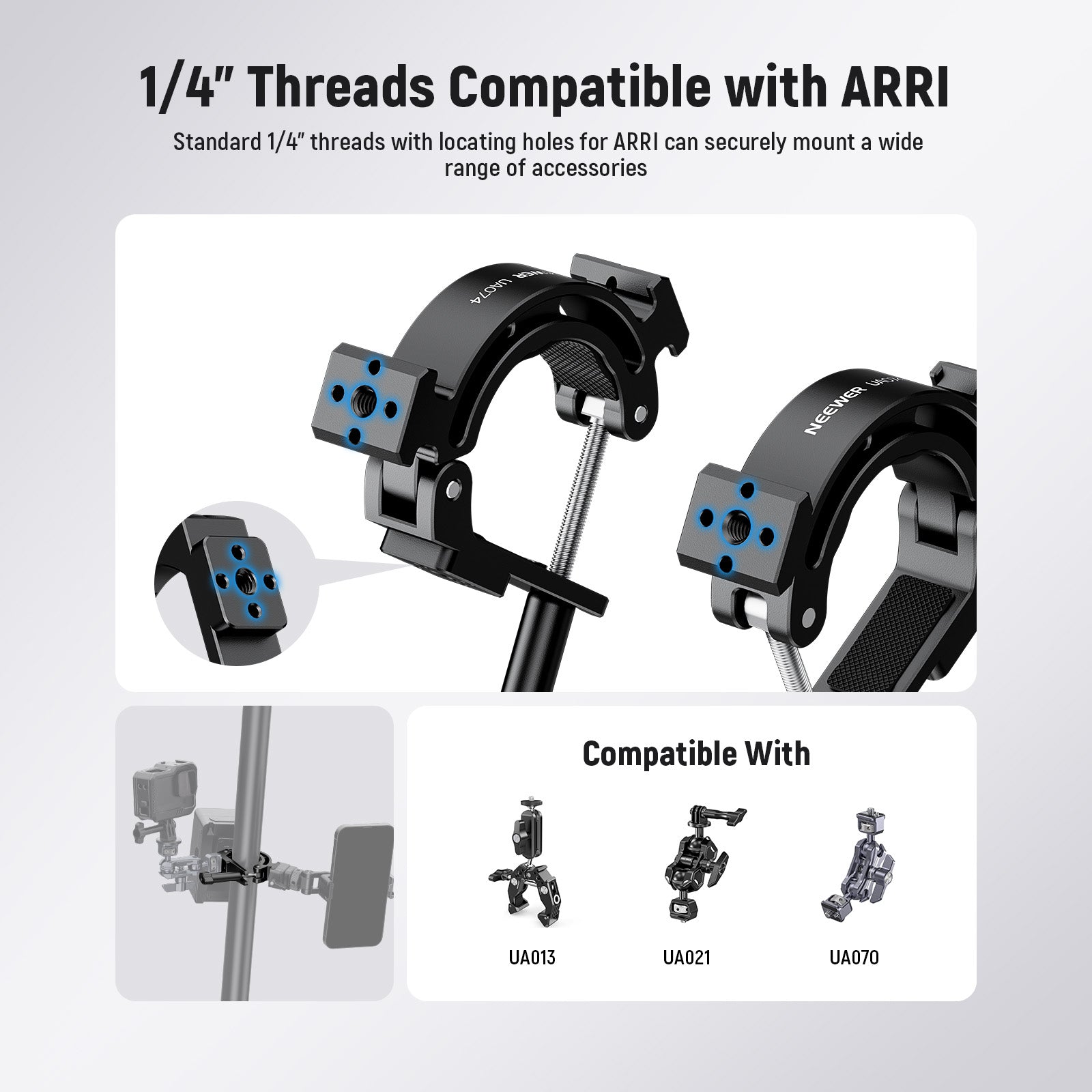 1/4" Threads Compatible with ARRI