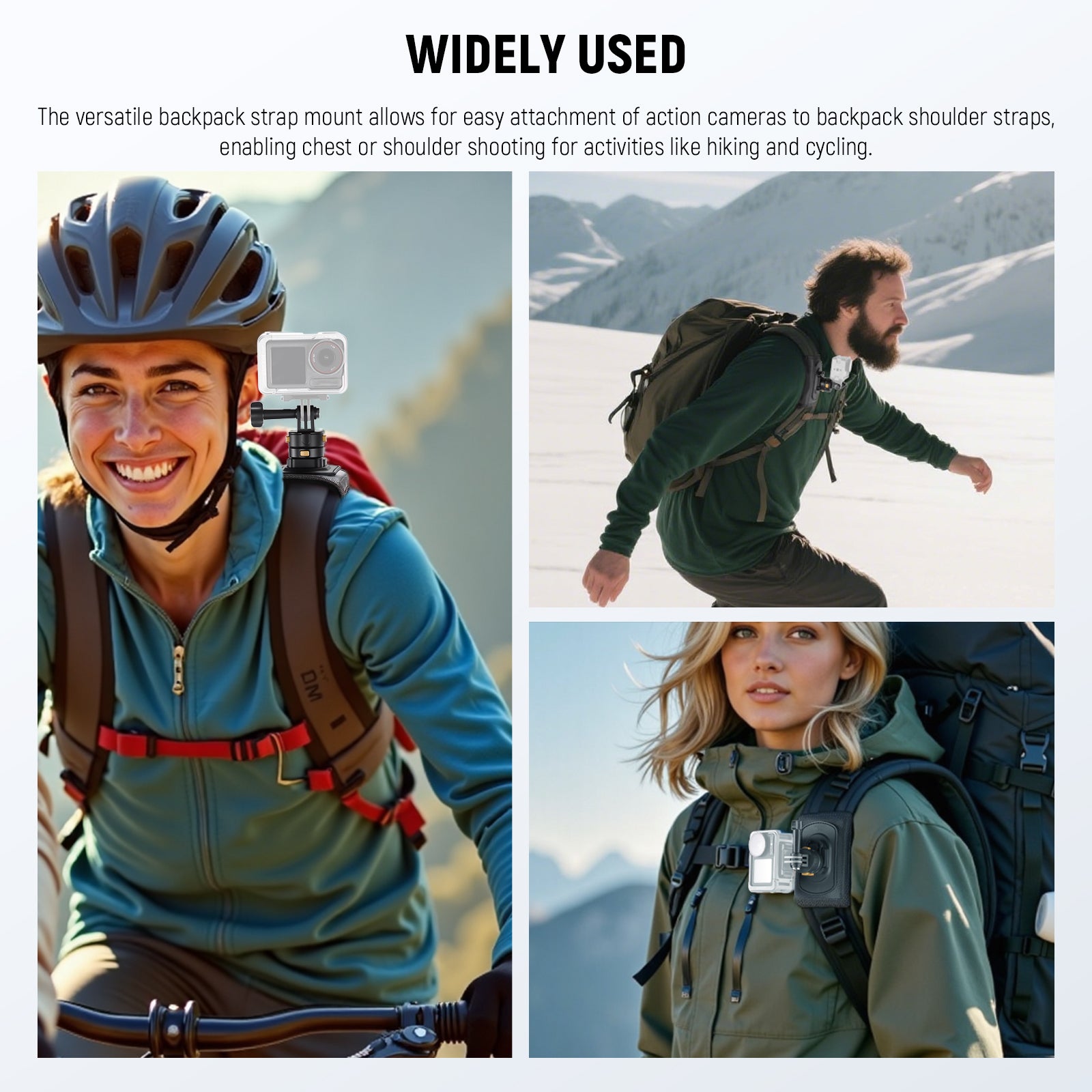 Scenarios for NEEWER GP63 Backpack Shoulder Chest Strap Mount