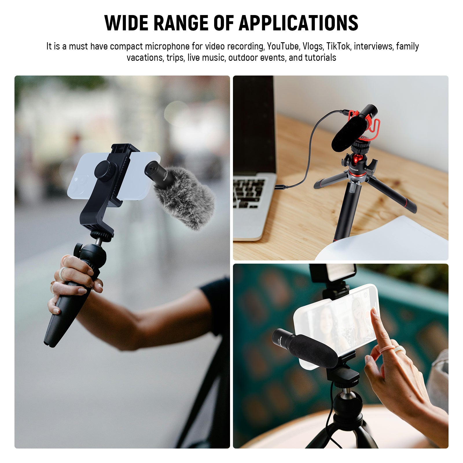 Wide Applications of the NEEWER KM17 Plug & Play Microphone