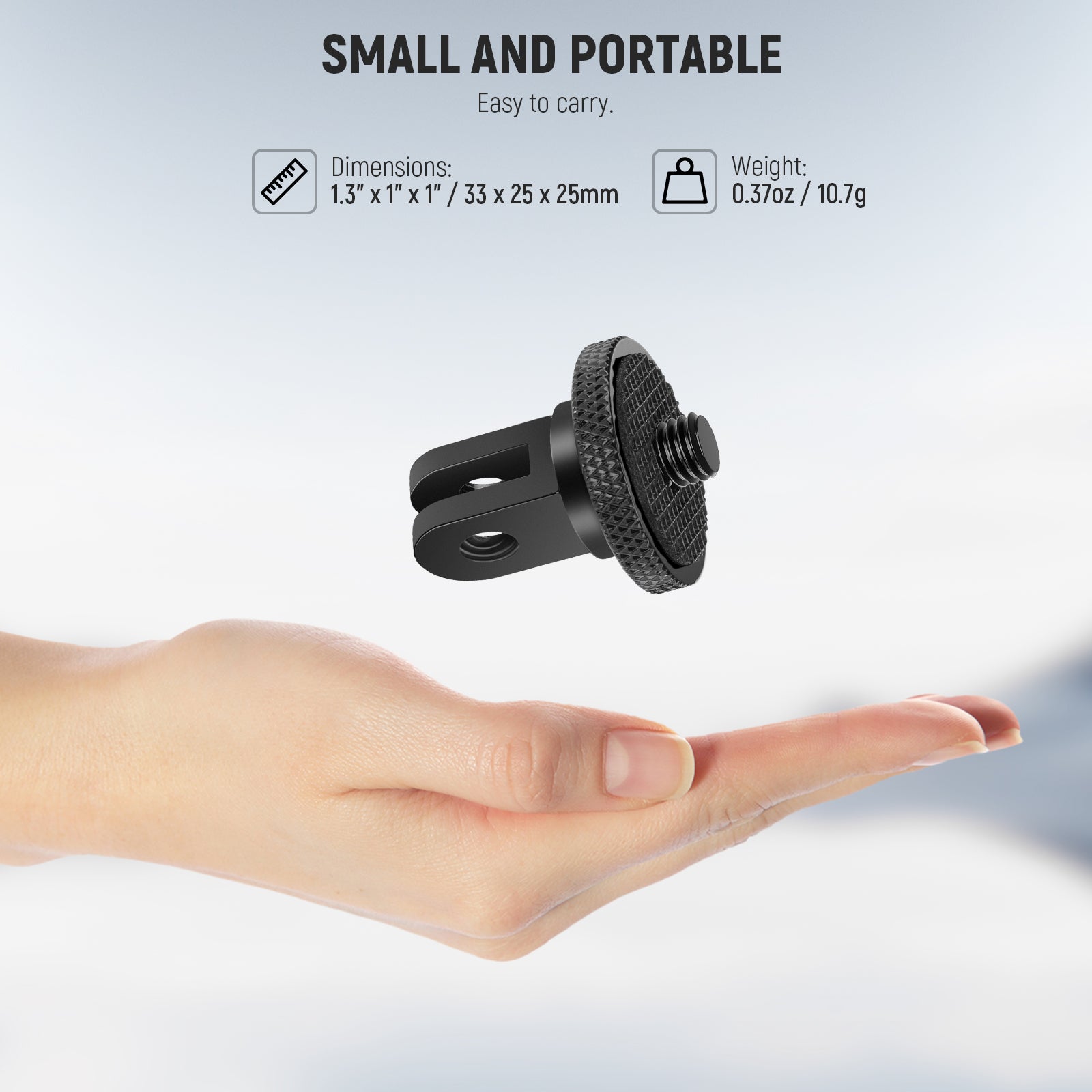 NEEWER GP-81 Action Camera Mount Adapter is small and portable.