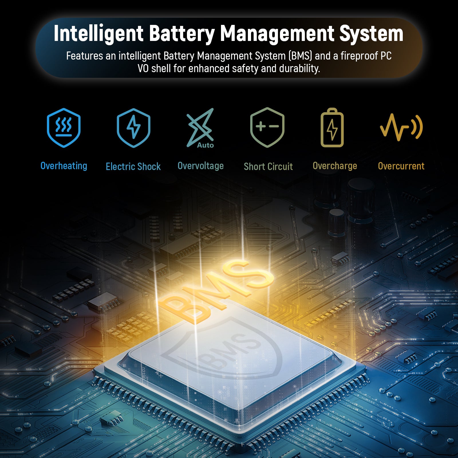 NEEWER PS099E Lithium Battery features an intelligent management sysetm.