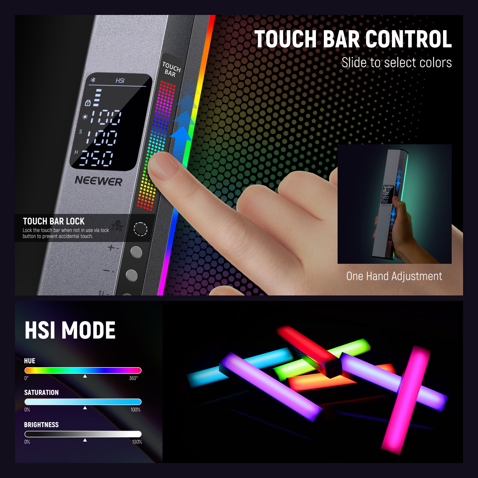 The lock button below the touch bar can lock the touch bar to prevent accidental touch
