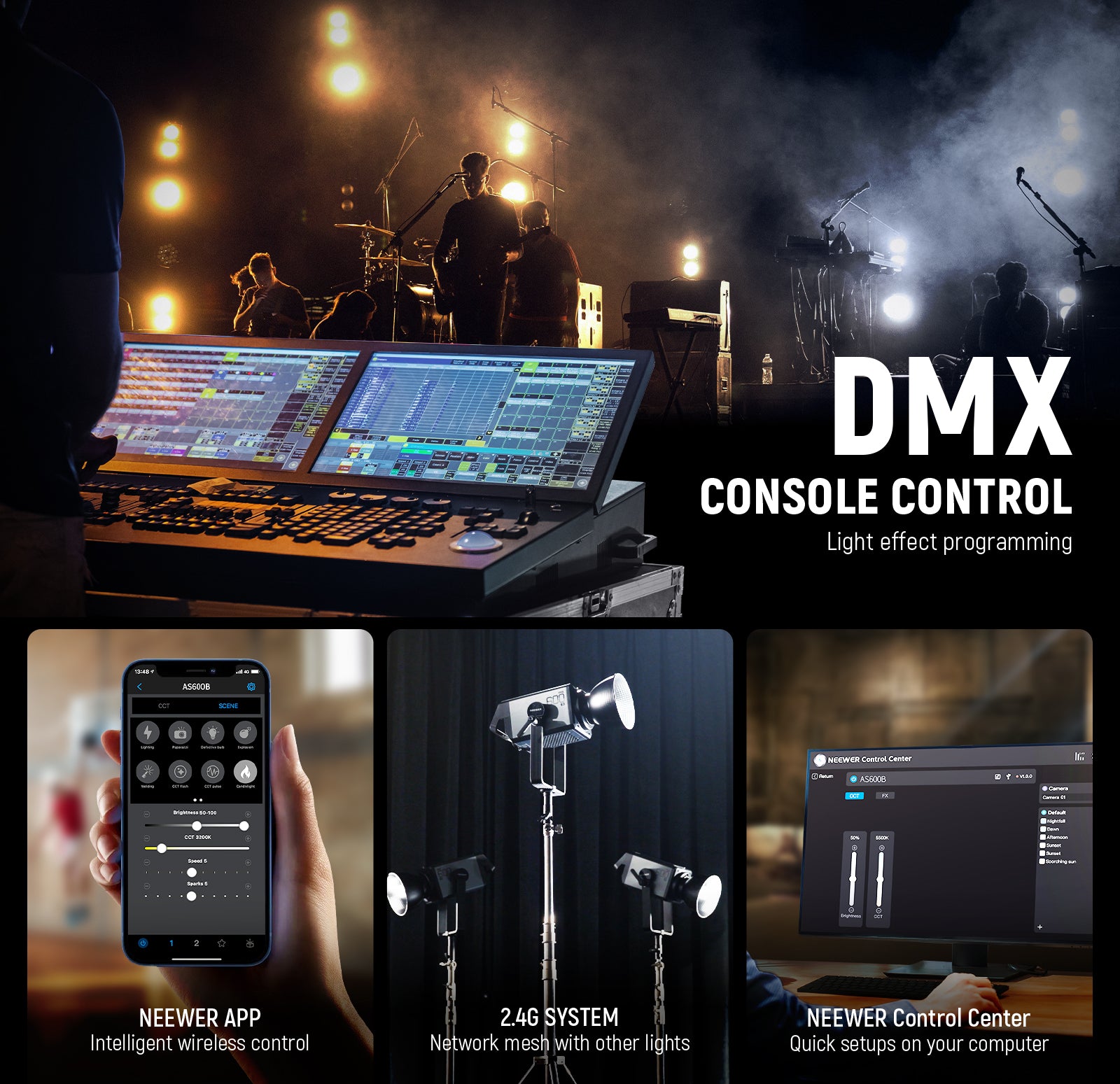 Methods for Controlling NEEWER AS600B 600W LED Continuous Lighting for Video