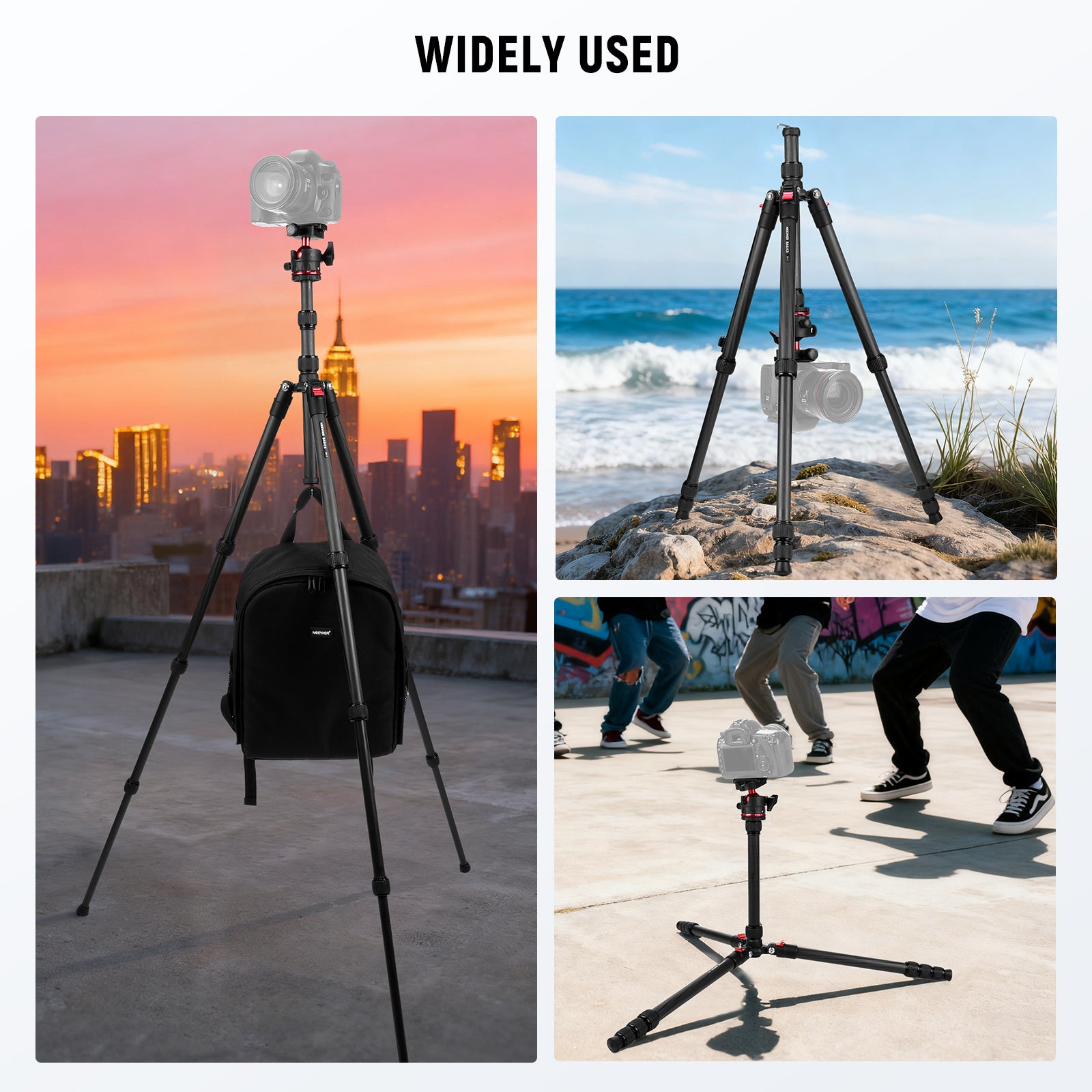 Scenarios for NEEWER TP17 Carbon Fiber Travel Tripod