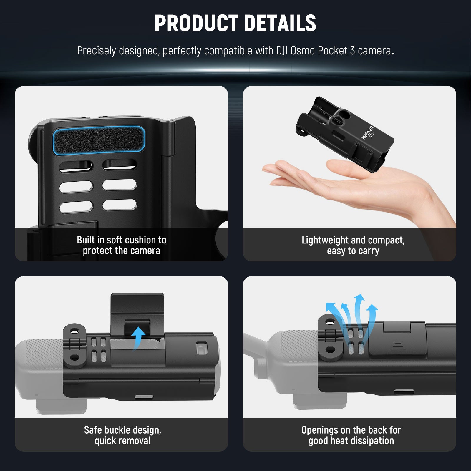 Product detail of the NEEWER GP-67 Backpack Strap Mount Kit