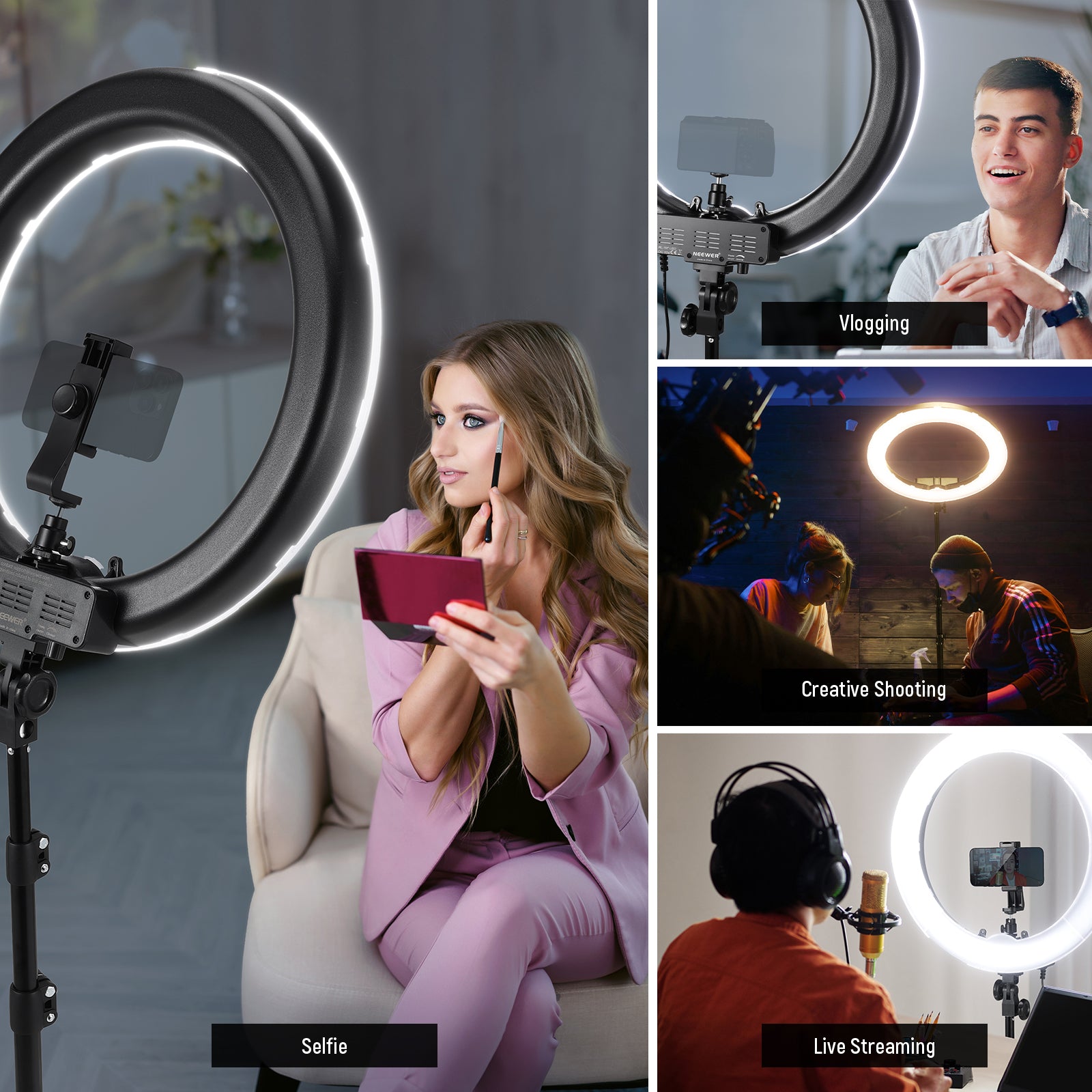 Scenarios for NEEWER RL-18 18 Inch LED Ring Light