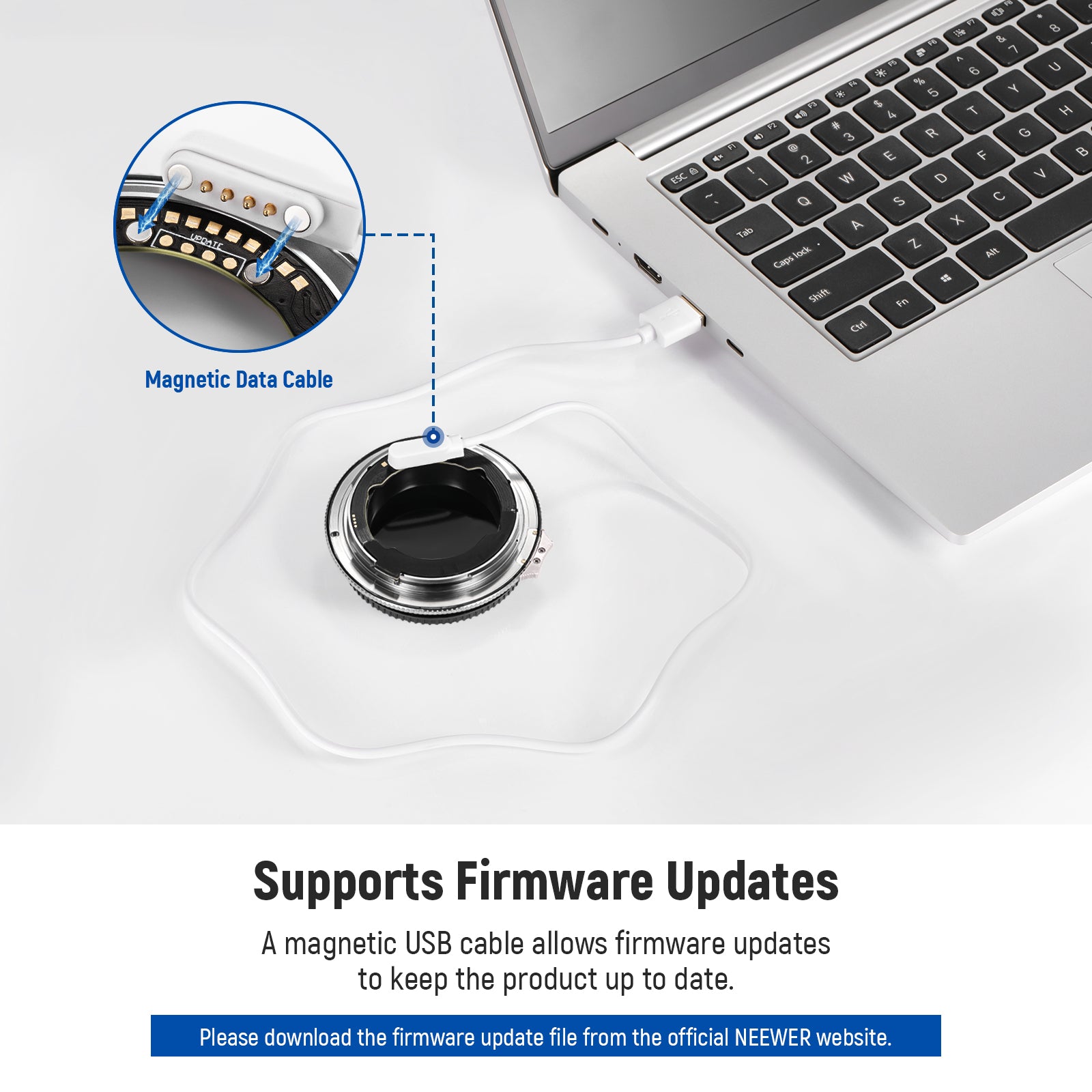 NEEWER NW-ETZ FE/E Mount Lens to Z Mount Lens Adapter supports firmware updates.