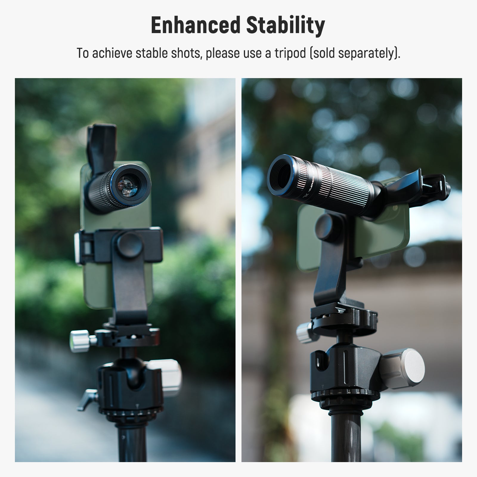 NEEWER LS-36 PRO 7X Telephoto Phone Lens has enhanced stability.