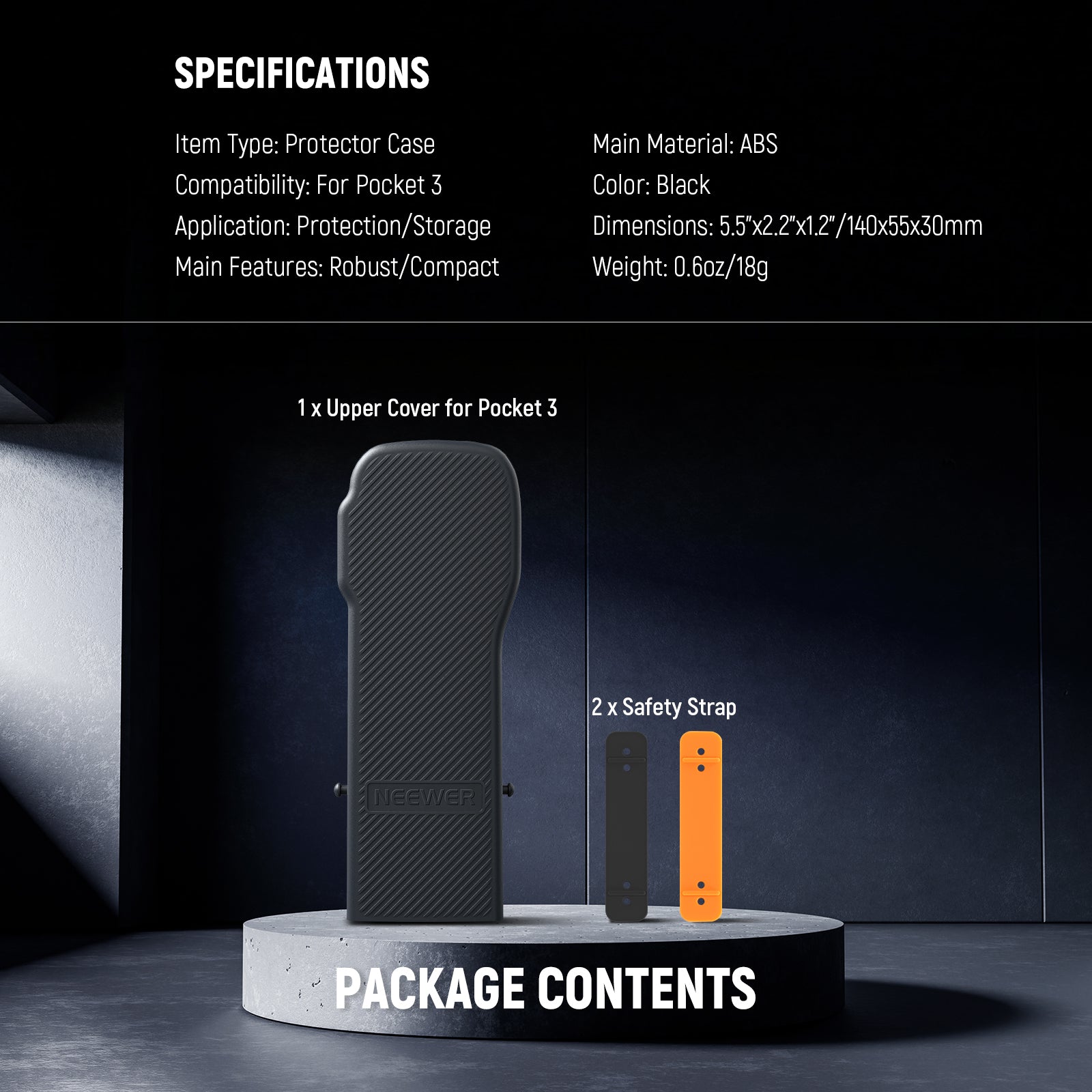 Specifications of the NEEWER GP40 Protective Cover For Pocket 3