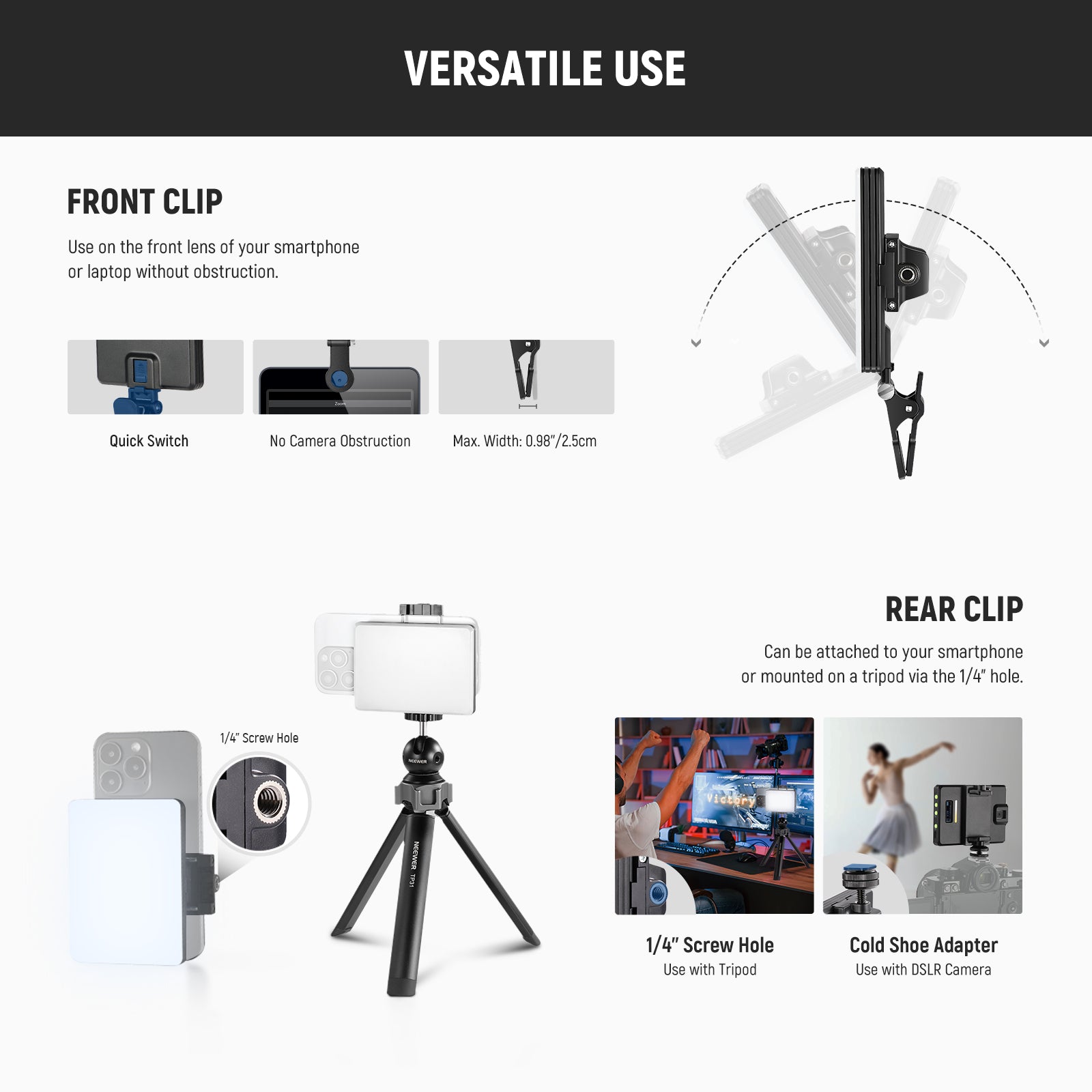 Versatile uses of the NEEWER VL67B Bi Color LED Fill Light