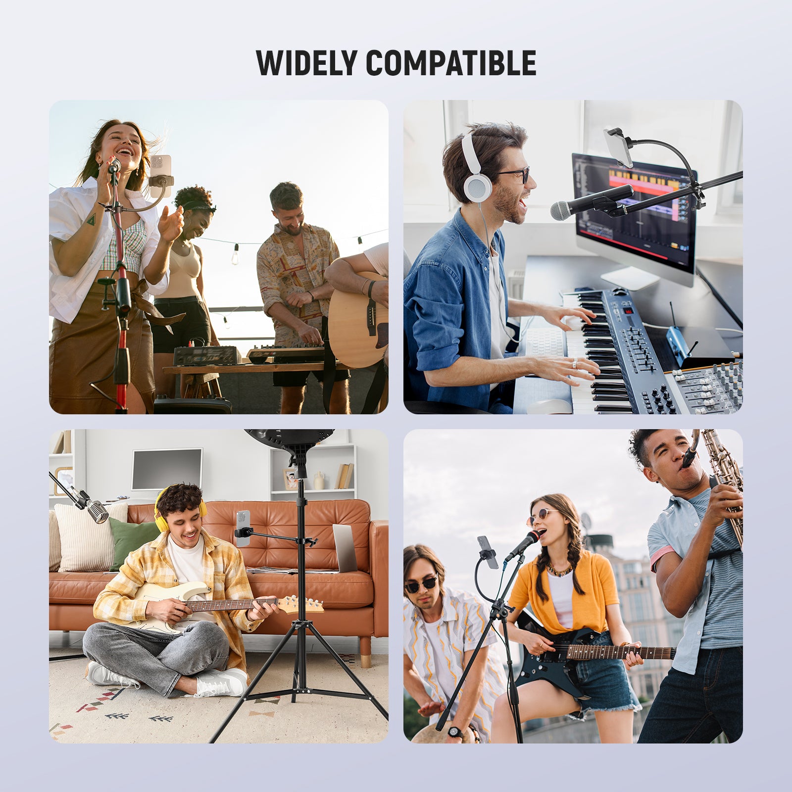 Scenarios for NEEWER Phone Stand Holder with Flexible Arm