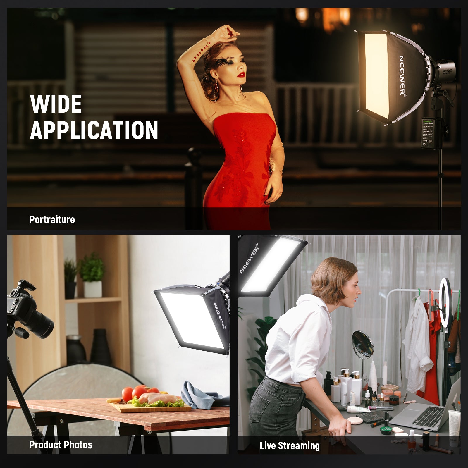 NEEWER NS15S Square Softbox Uses
