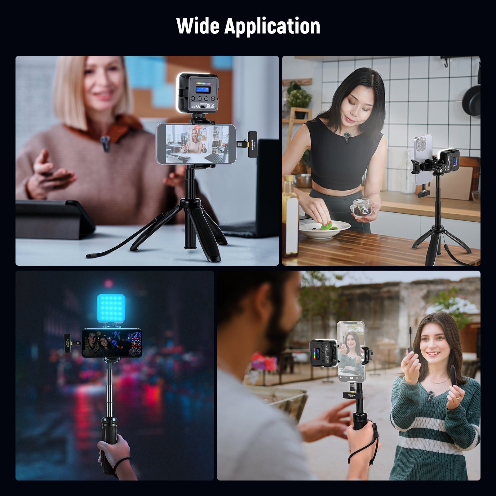 Scenarios for NEEWER PA048 Vlogging Kit