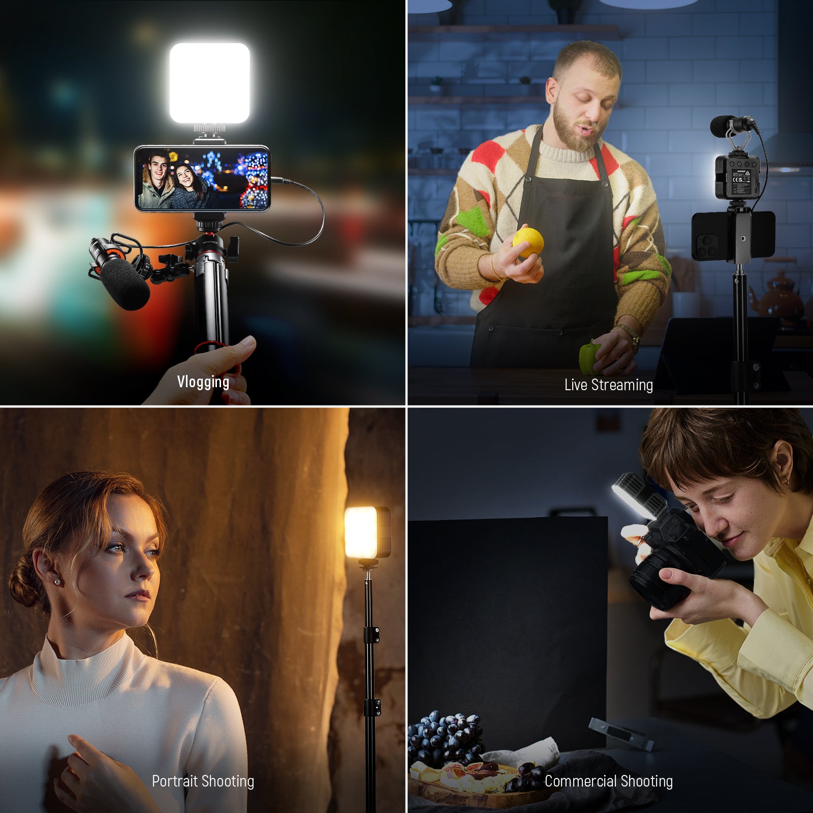 Wide Applications of the NEEWER NL-36AI Cold Shoe Bi-Color Portable Light