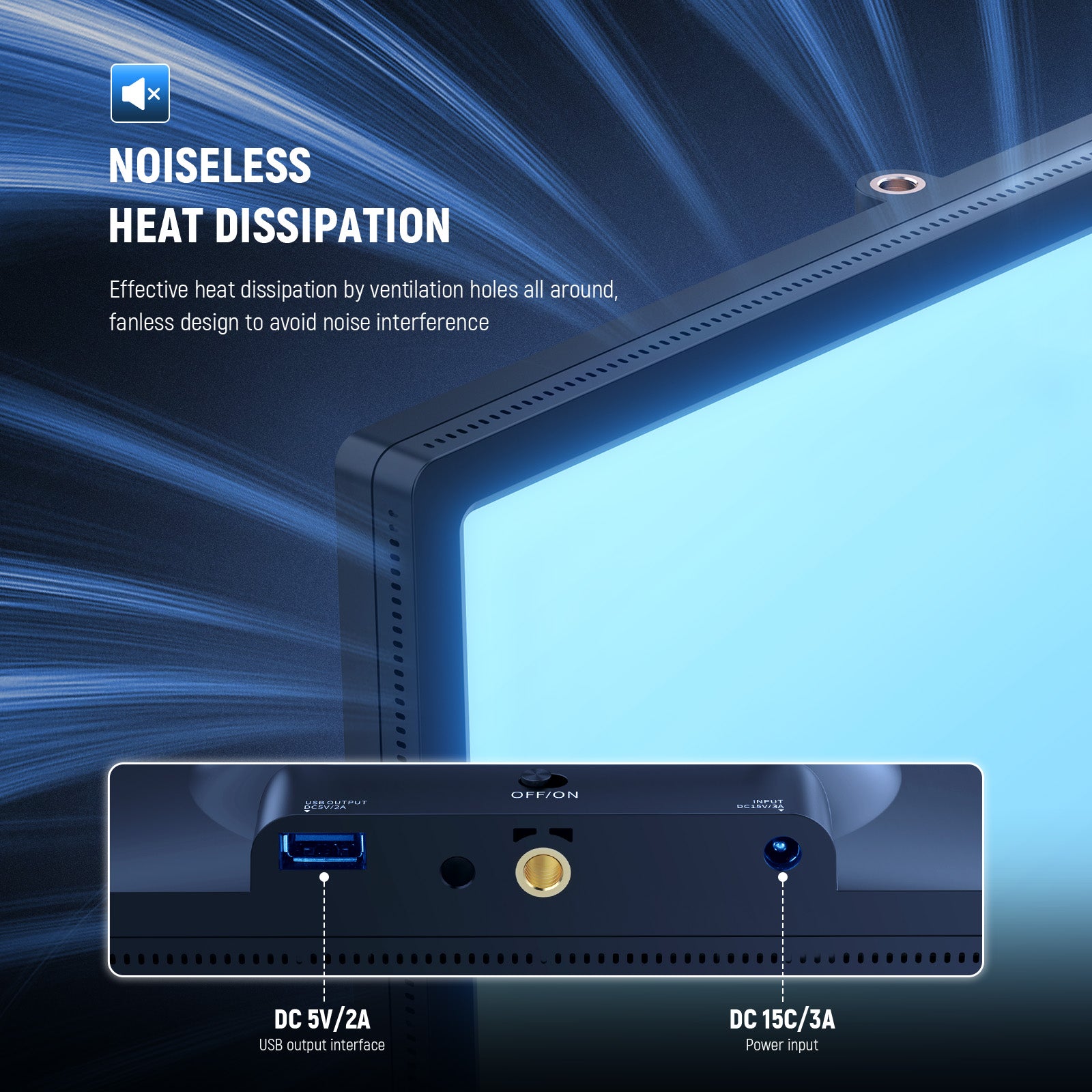 This RGB LED panel light is crafted from heat conduction material.