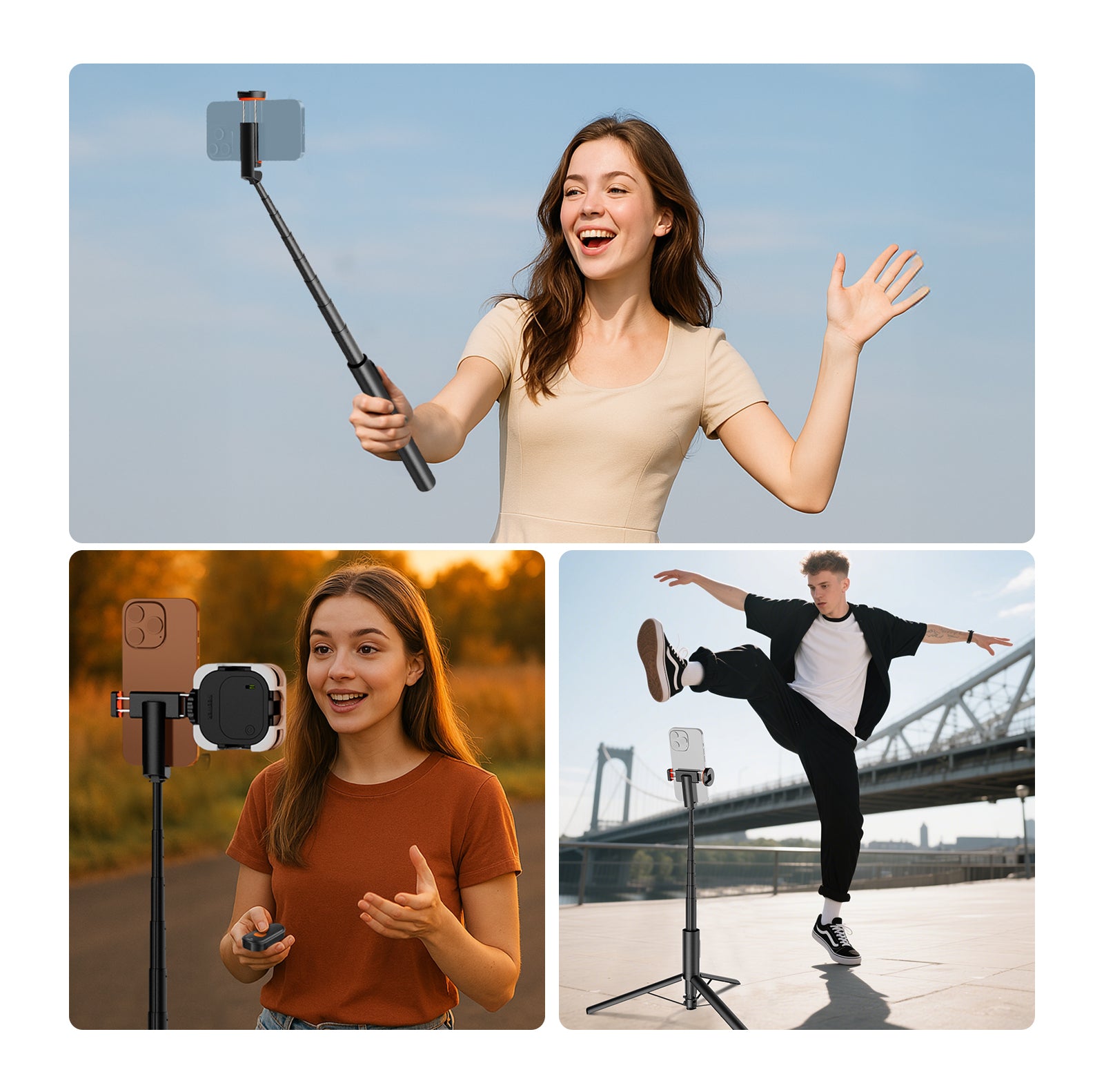 Wide Applications of the NEEWER PA992 Quick Release Selfie Stick Tripod for Phone