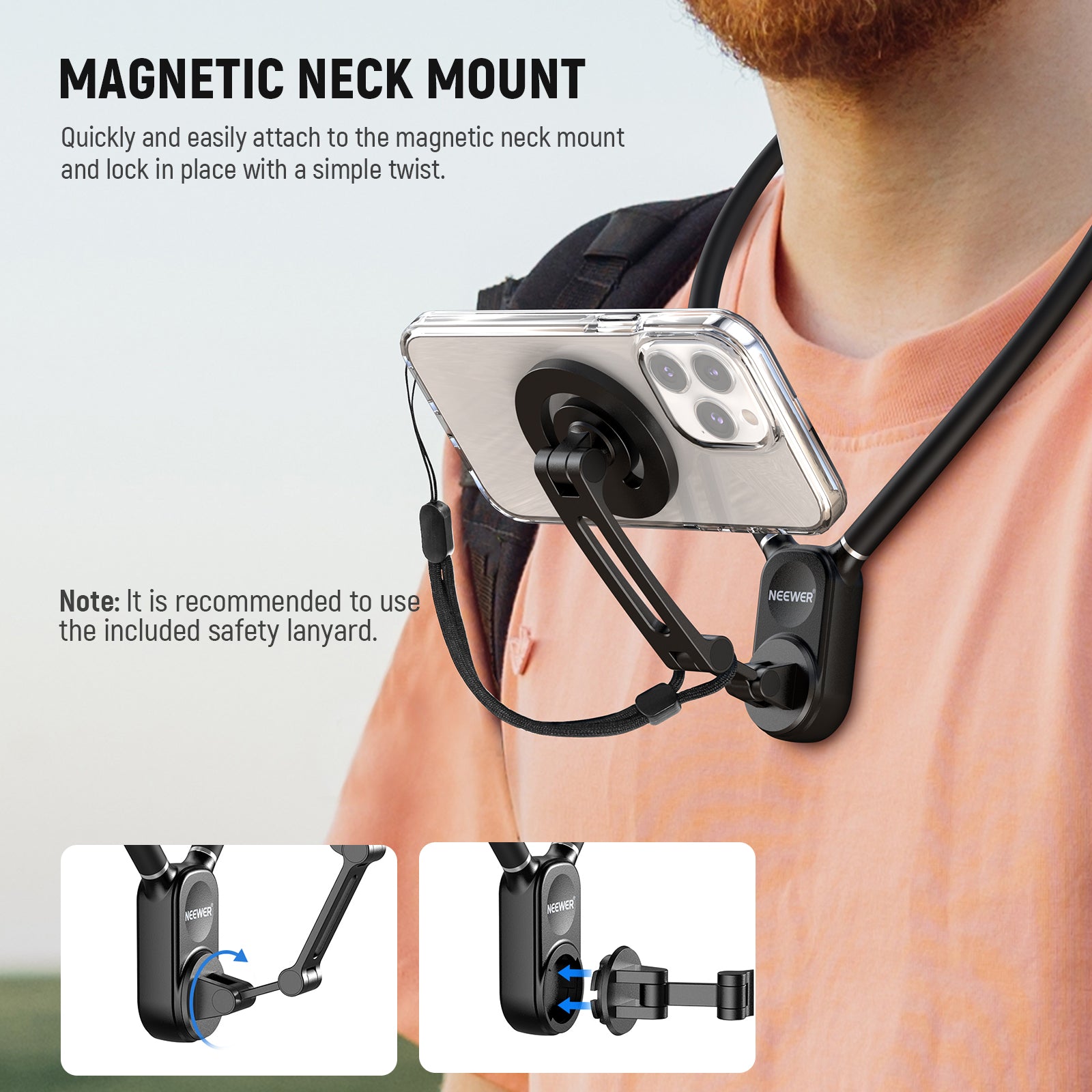NEEWER GP26 magnetic neck mount