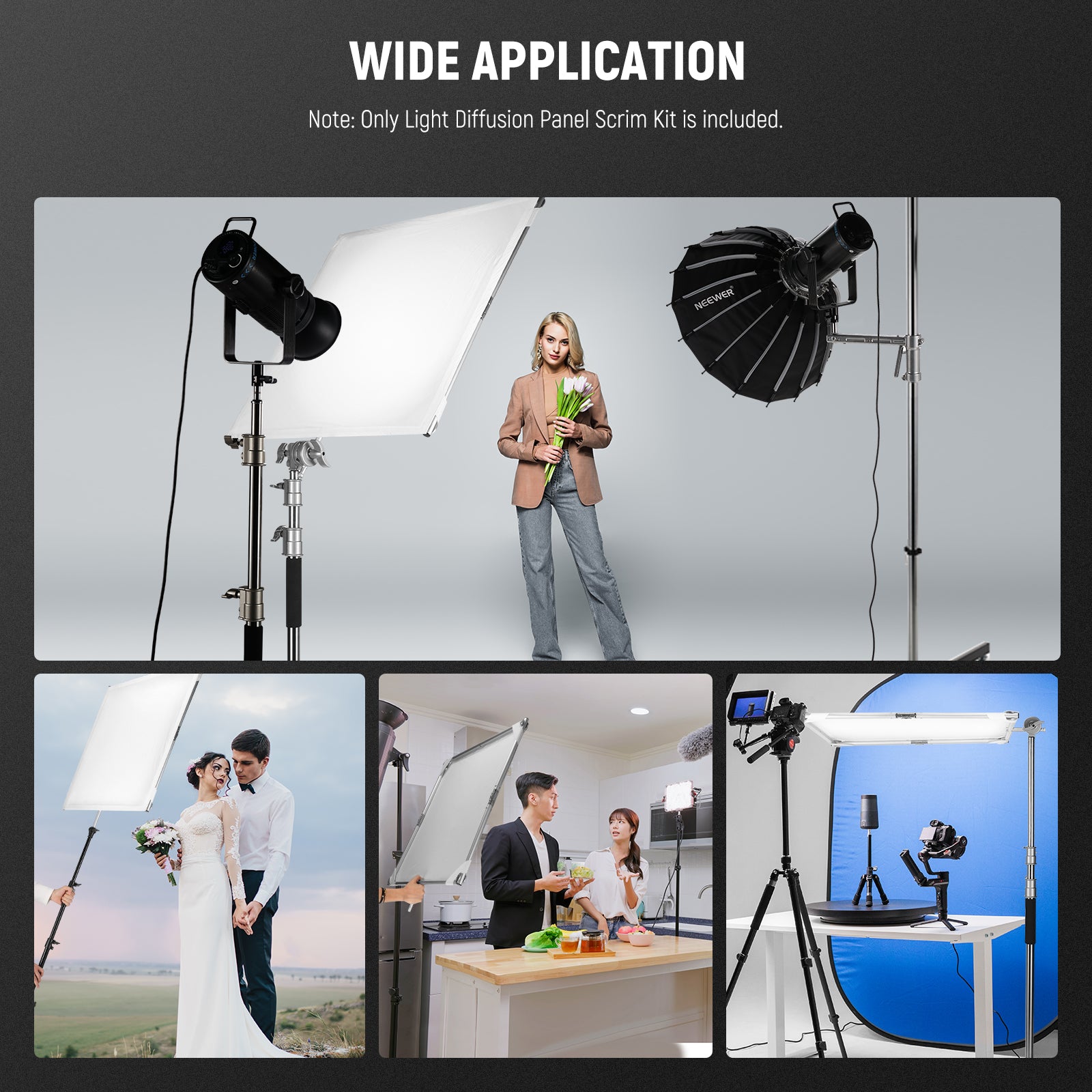 Wide Applications of the NEEWER SF7575F Collapsible Photography Reflector