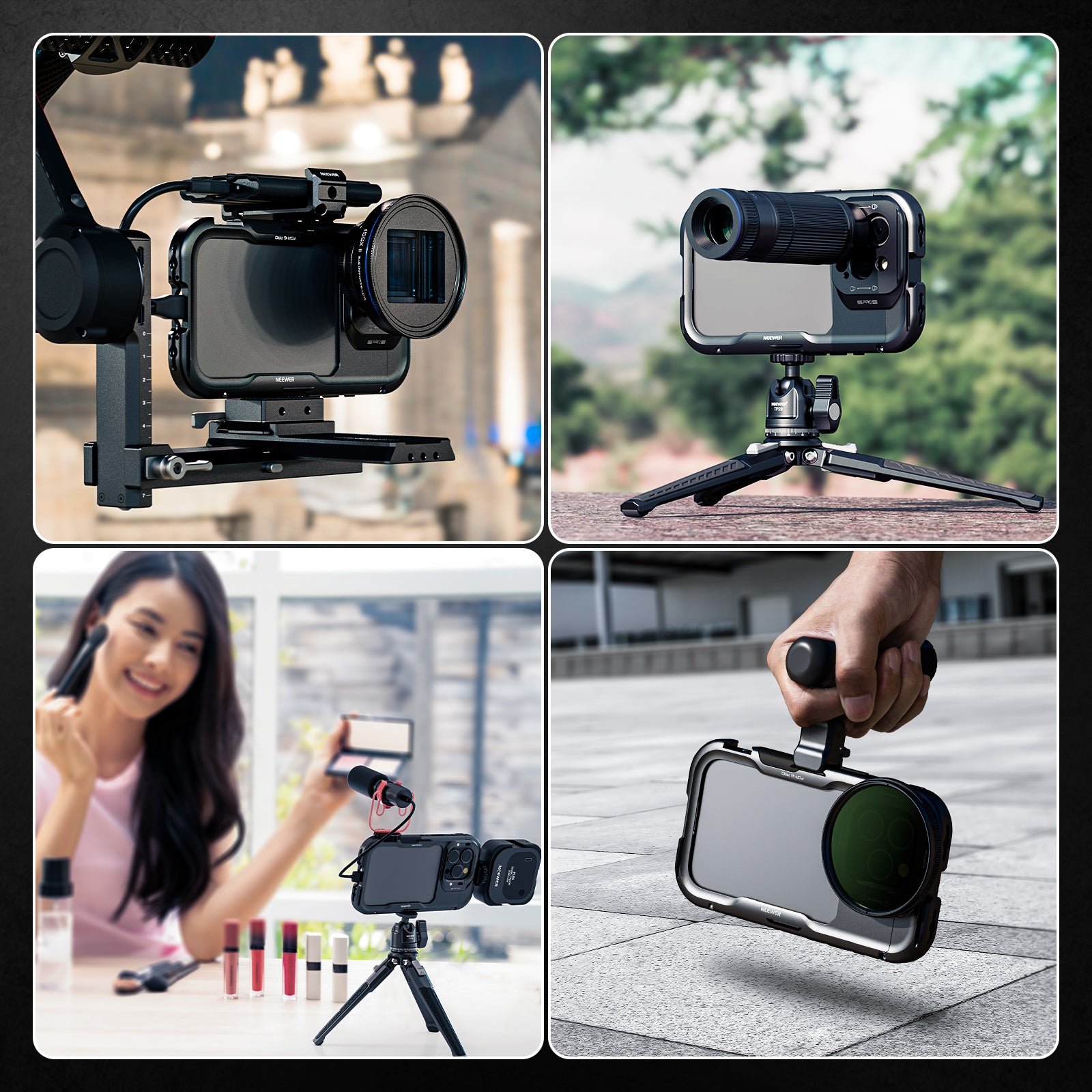 Scenarios for NEEWER PA073/PA074 Phone Cage for iPhone 16 Pro/Pro Max