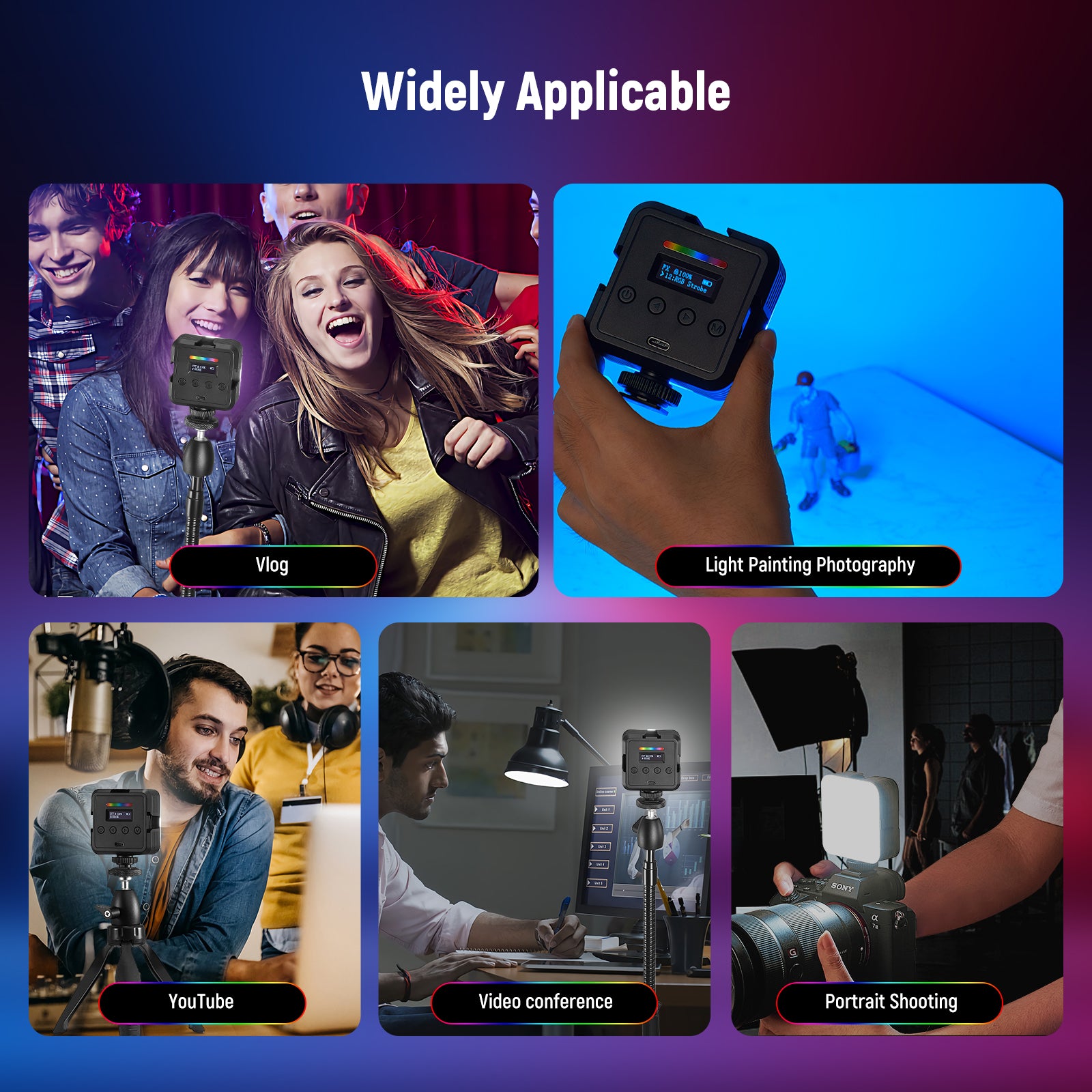 Wide Applications of the NEEWER RGB61 Professional RGB LED Video Light