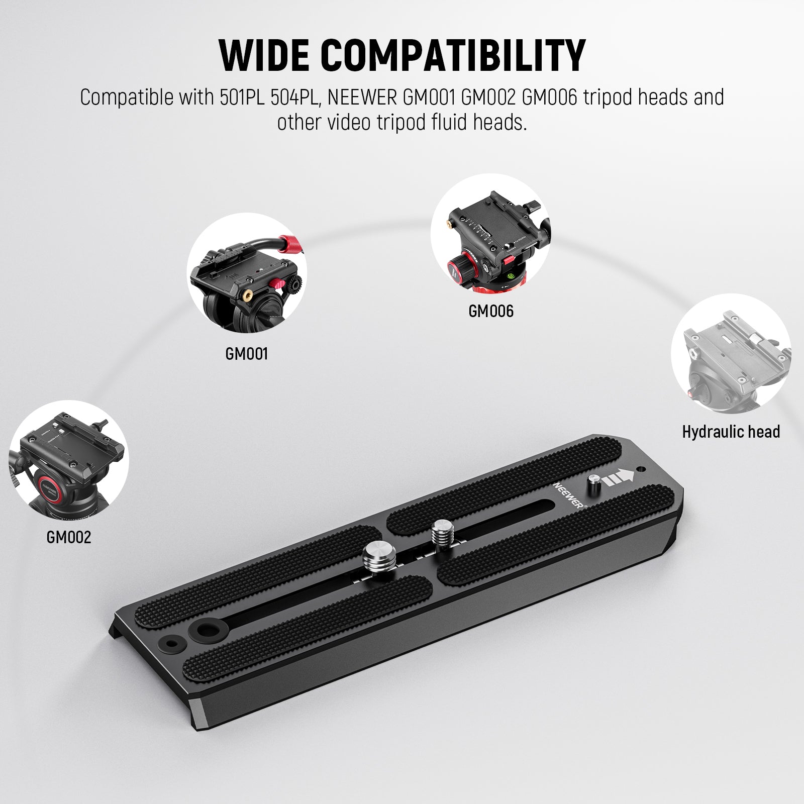 Wide Compatibility of the NEEWER QR6 Quick Release Plate