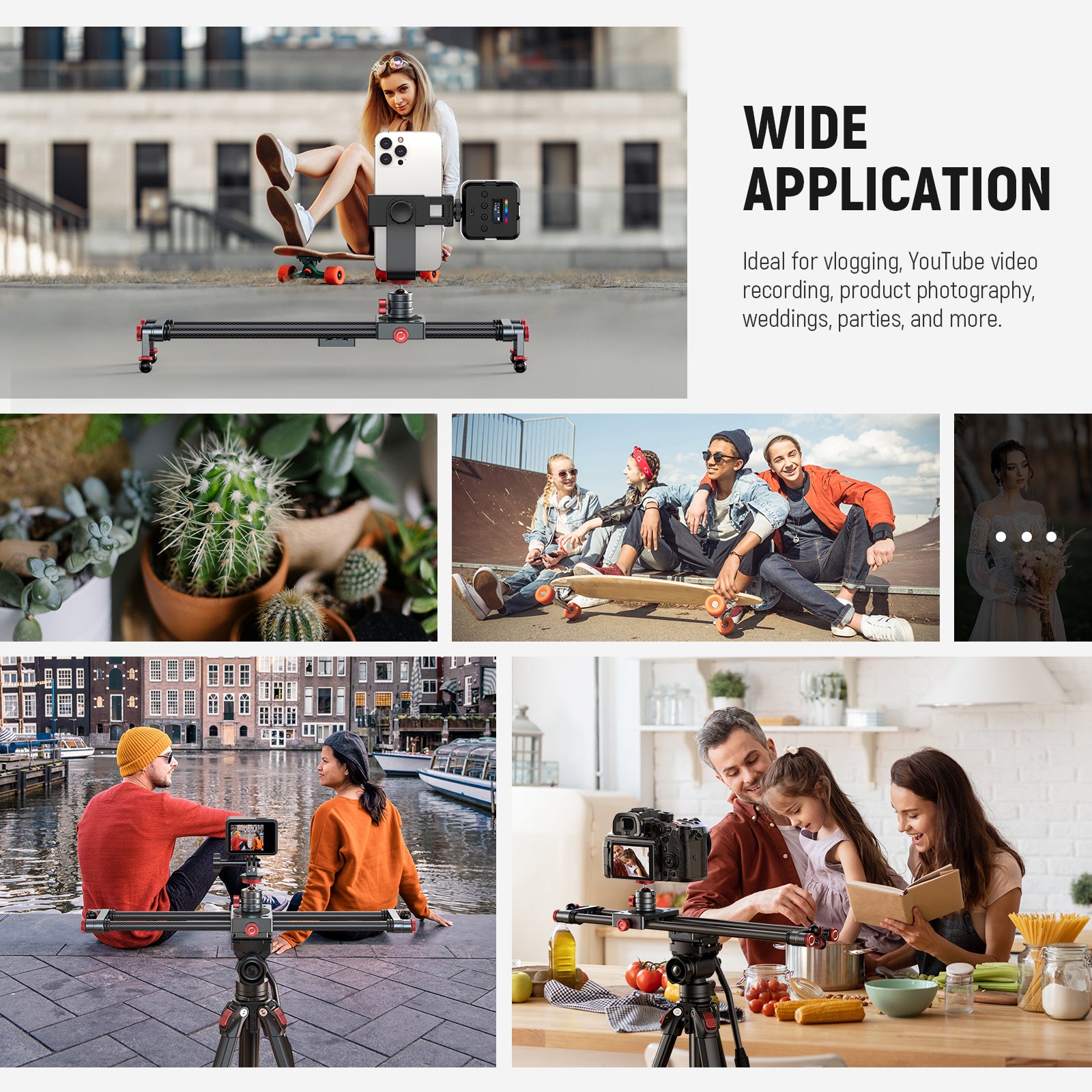 Wide Applications of the NEEWER CS1M/CS2M Professional Camera Slider