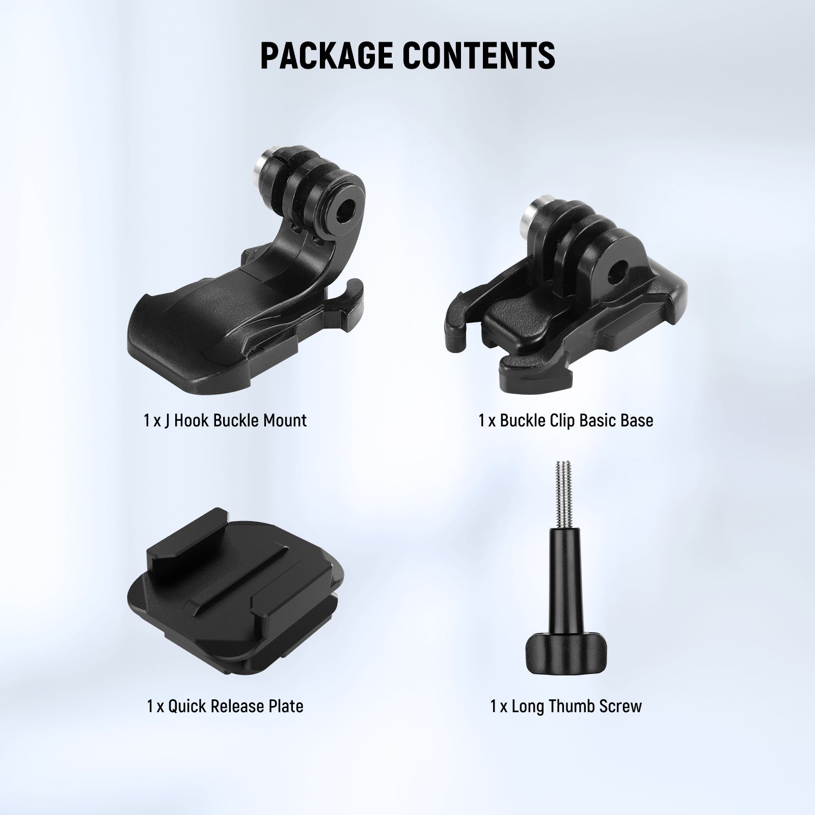 Package Contents of the NEEWER QR016 Backpack Strap Mount Adapter Kit