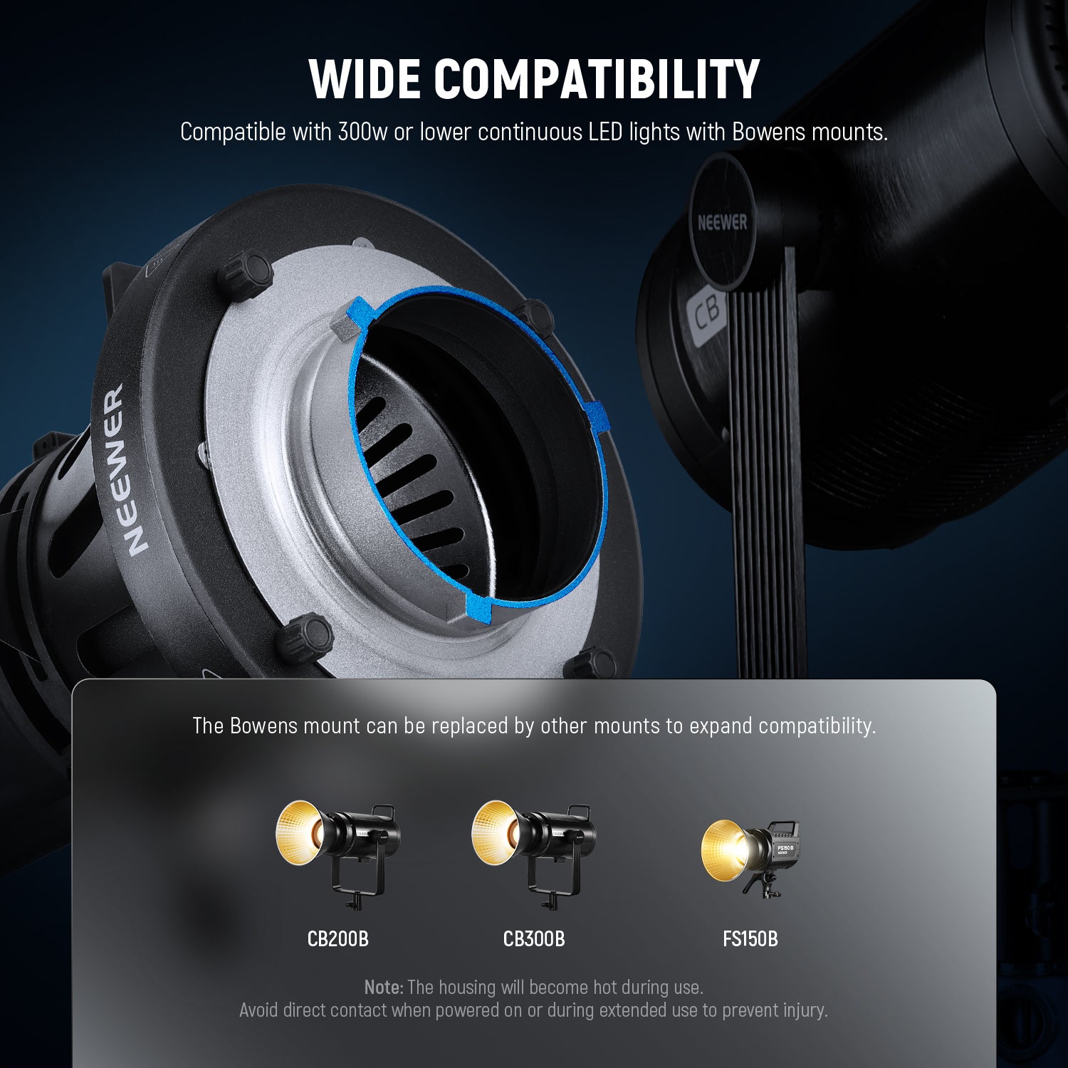 Wide Compatibility of the NEEWER LS-38 Spotlight Snoot