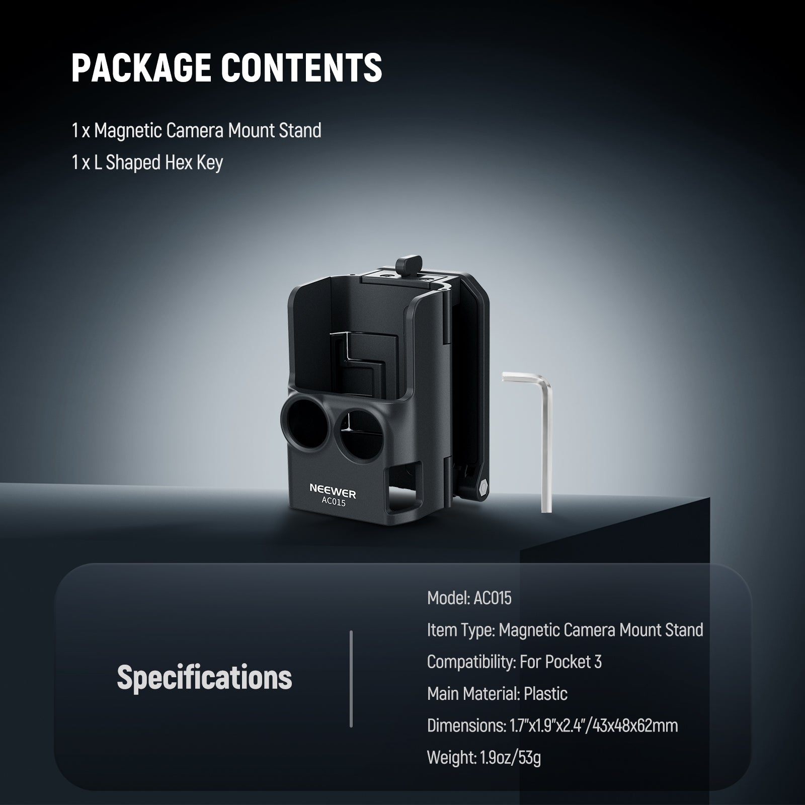 Package Contents of the NEEWER AC015 Magnetic Camera Mount