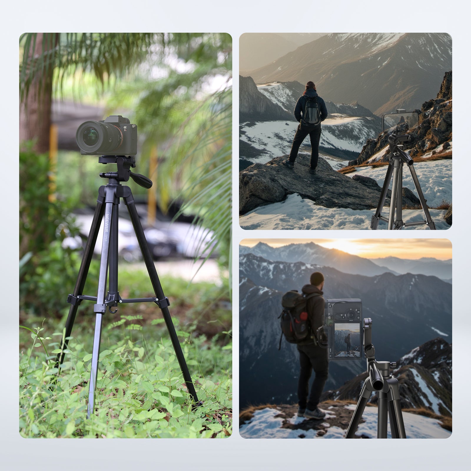 Scenarios for NEEWER TP53 Metal Travel Tripod