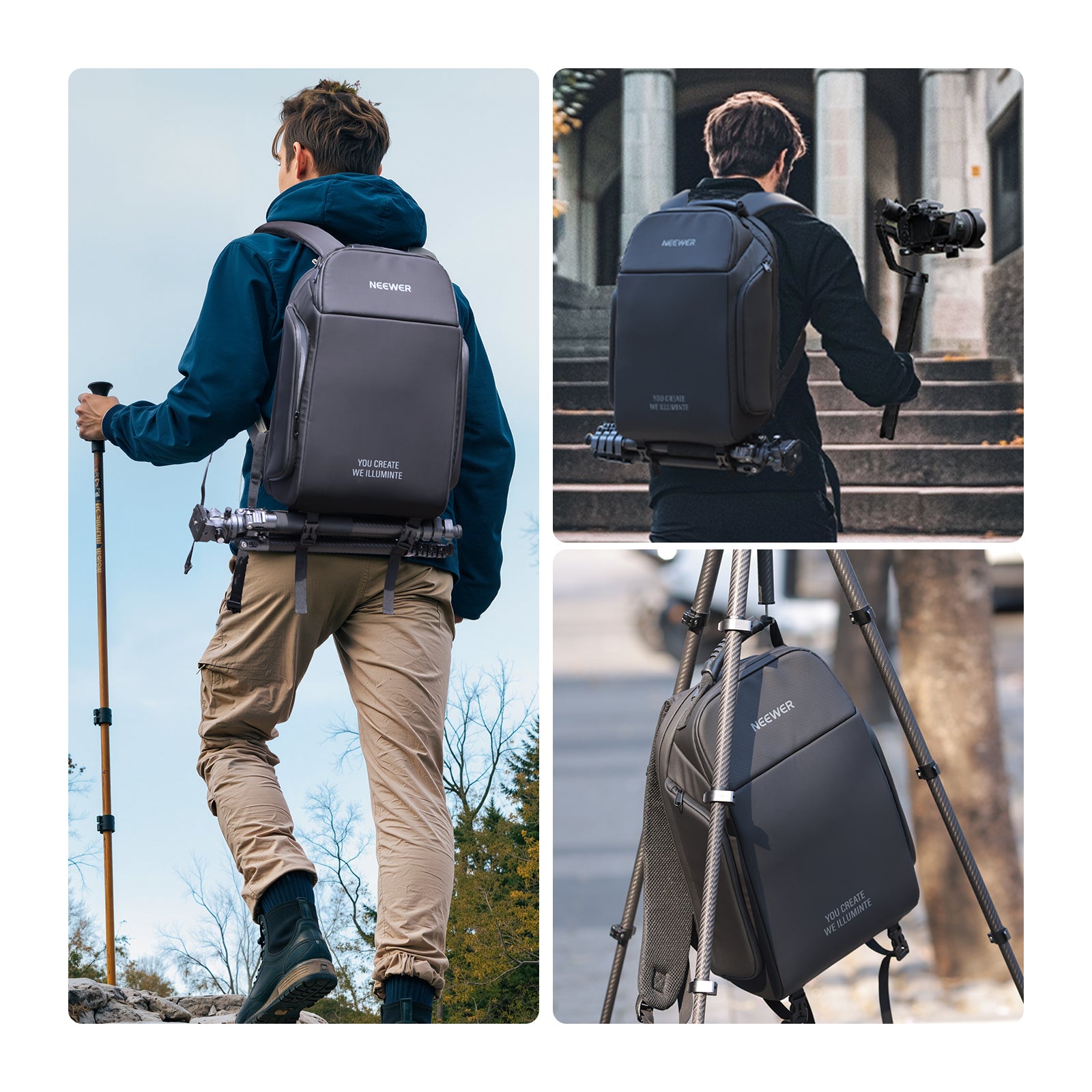 Wide Applications of the NEEWER PB26 All in One Camera Backpack