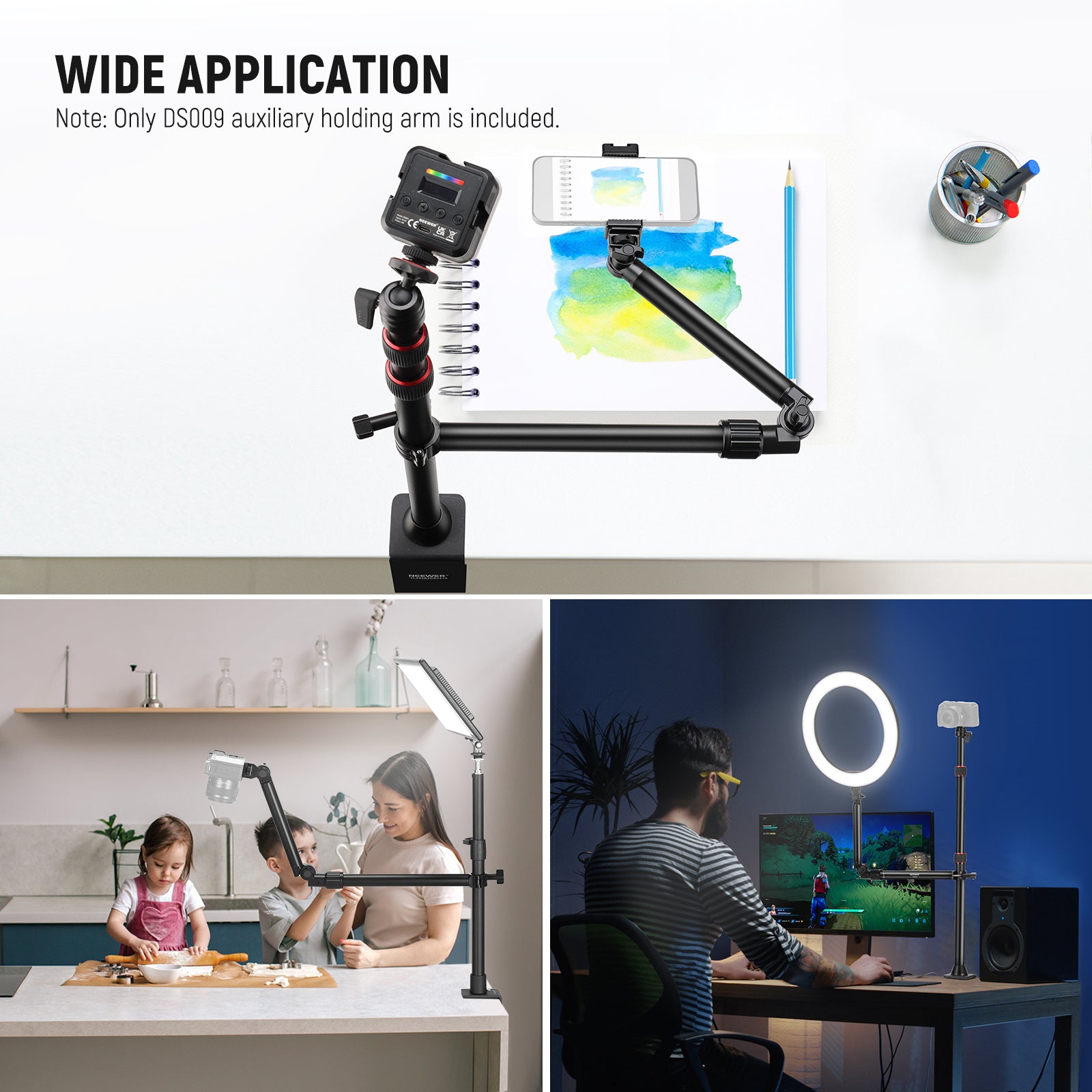 Scenarios for NEEWER DS009 Overhead Camera Mount Arm